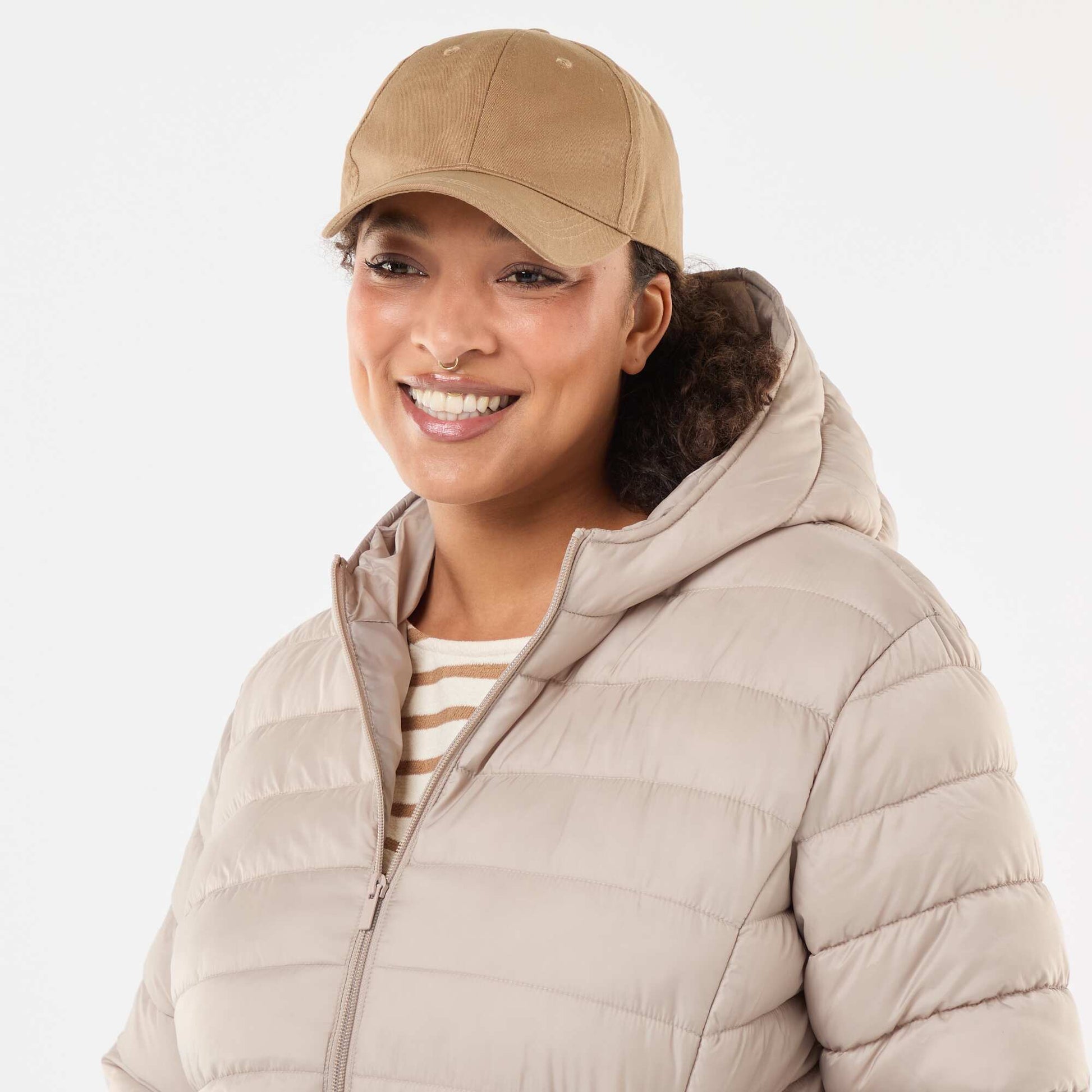Anorak acolchado impermeable BEIGE