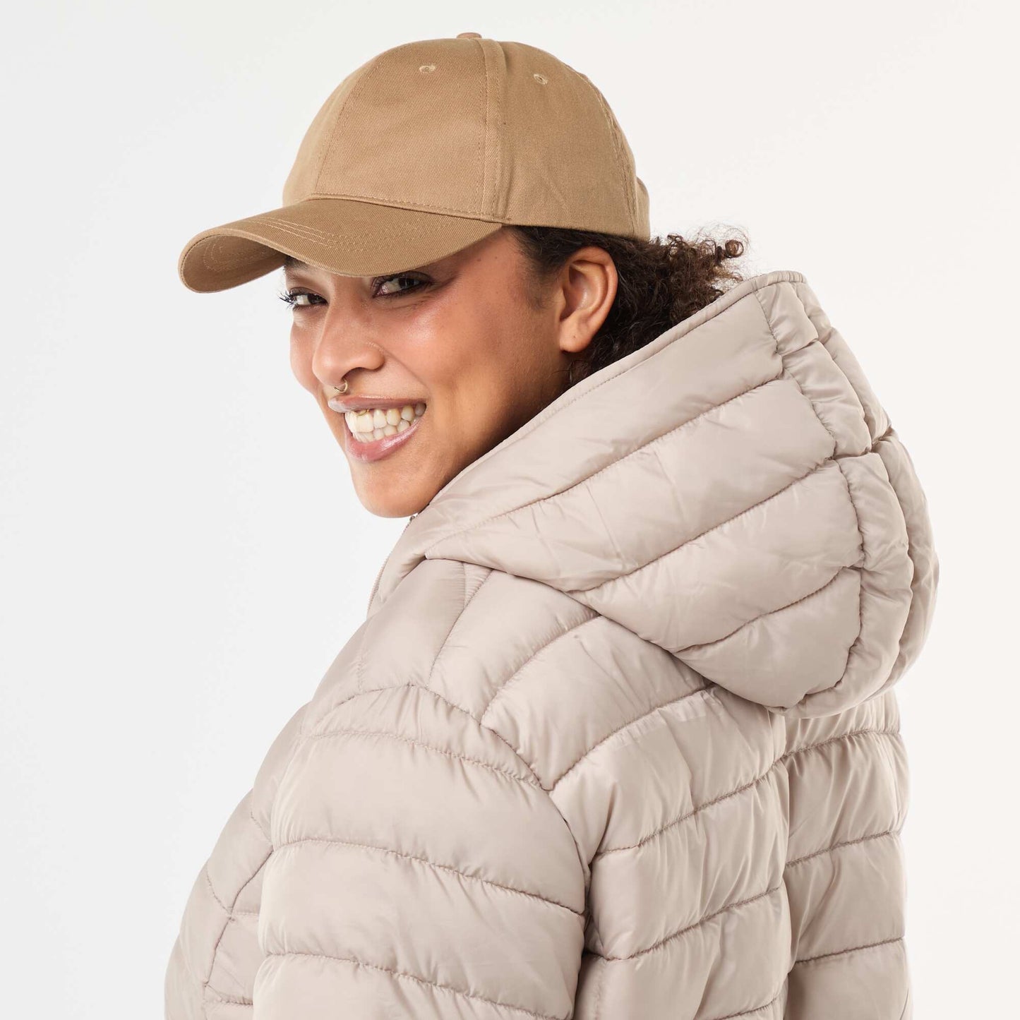 Anorak acolchado impermeable BEIGE