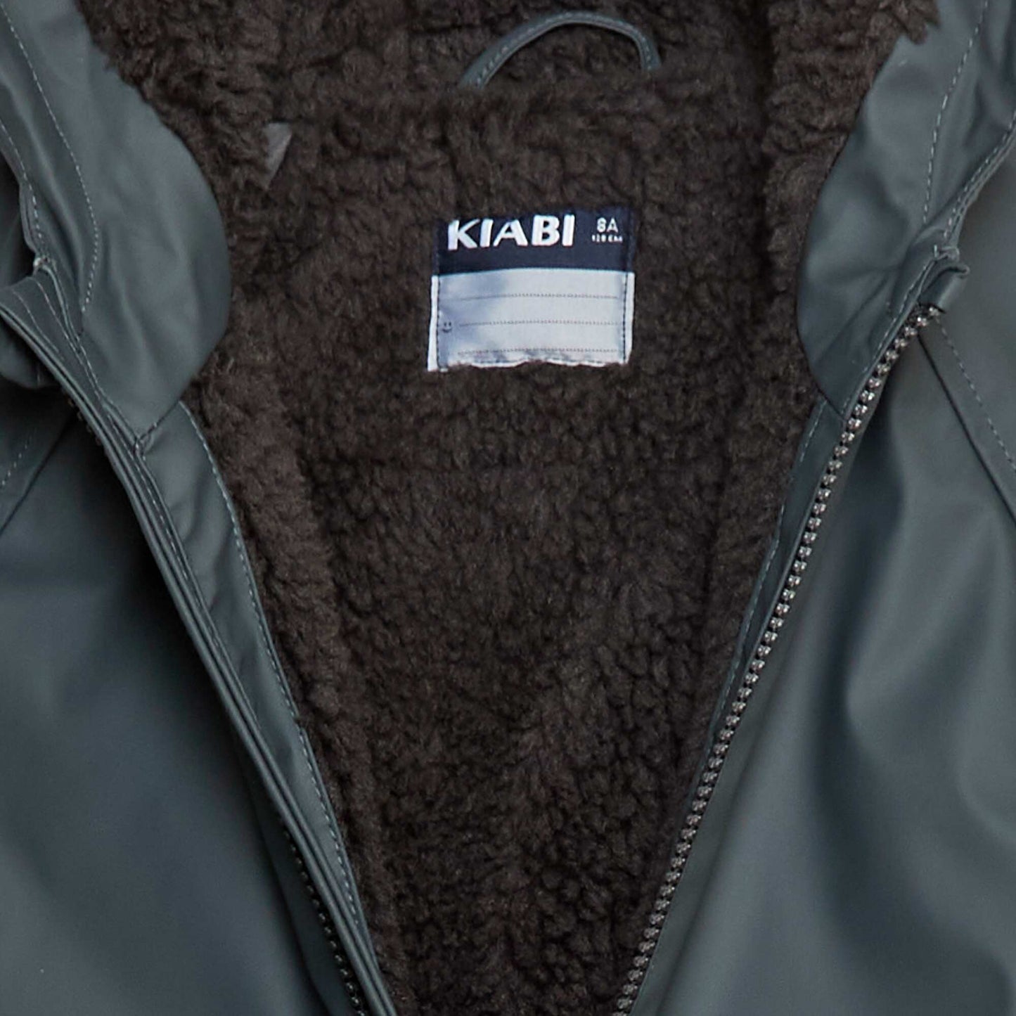 Parka repelente al agua con capucha efecto borreguito GRIS