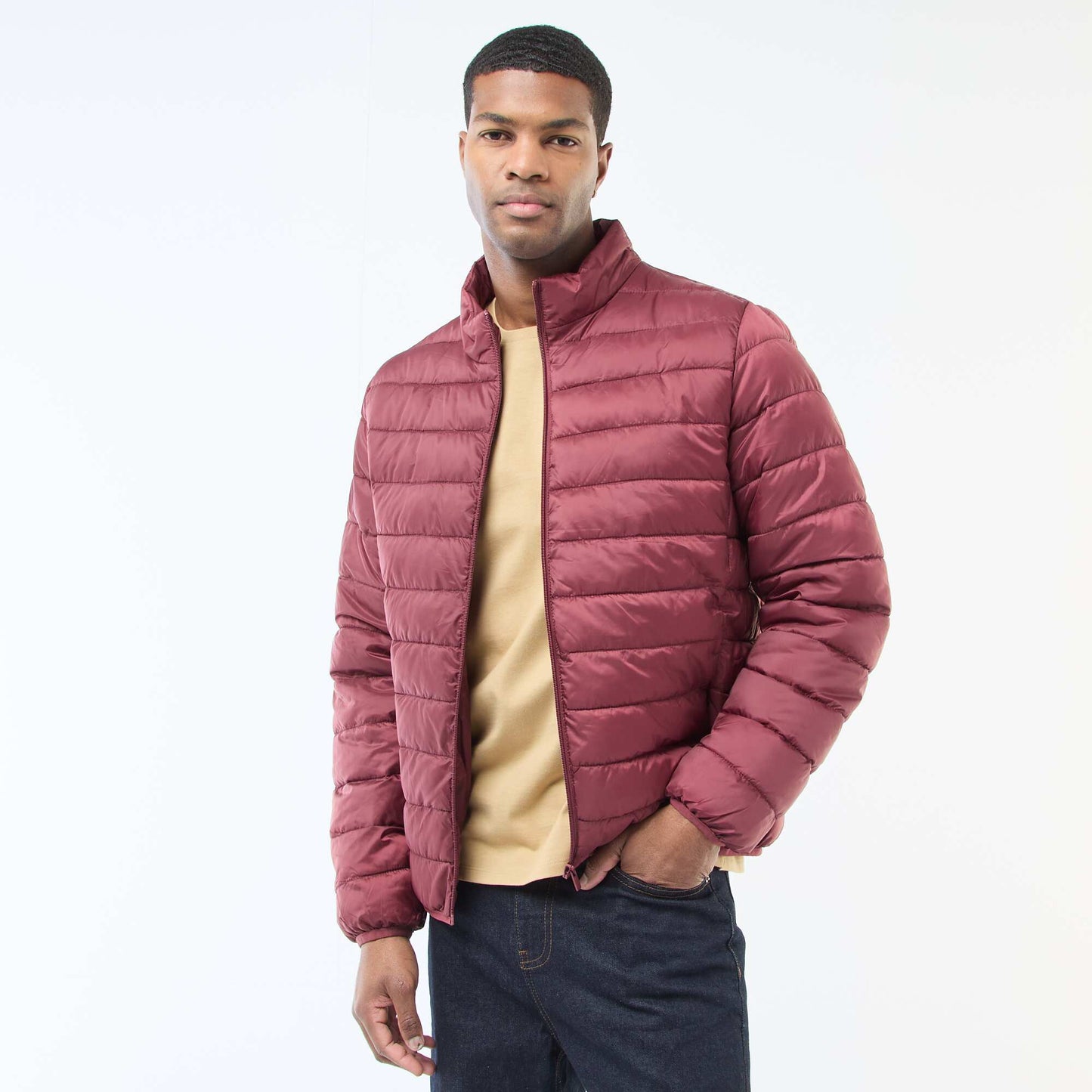 Anorak ligero acolchado liso ROJO