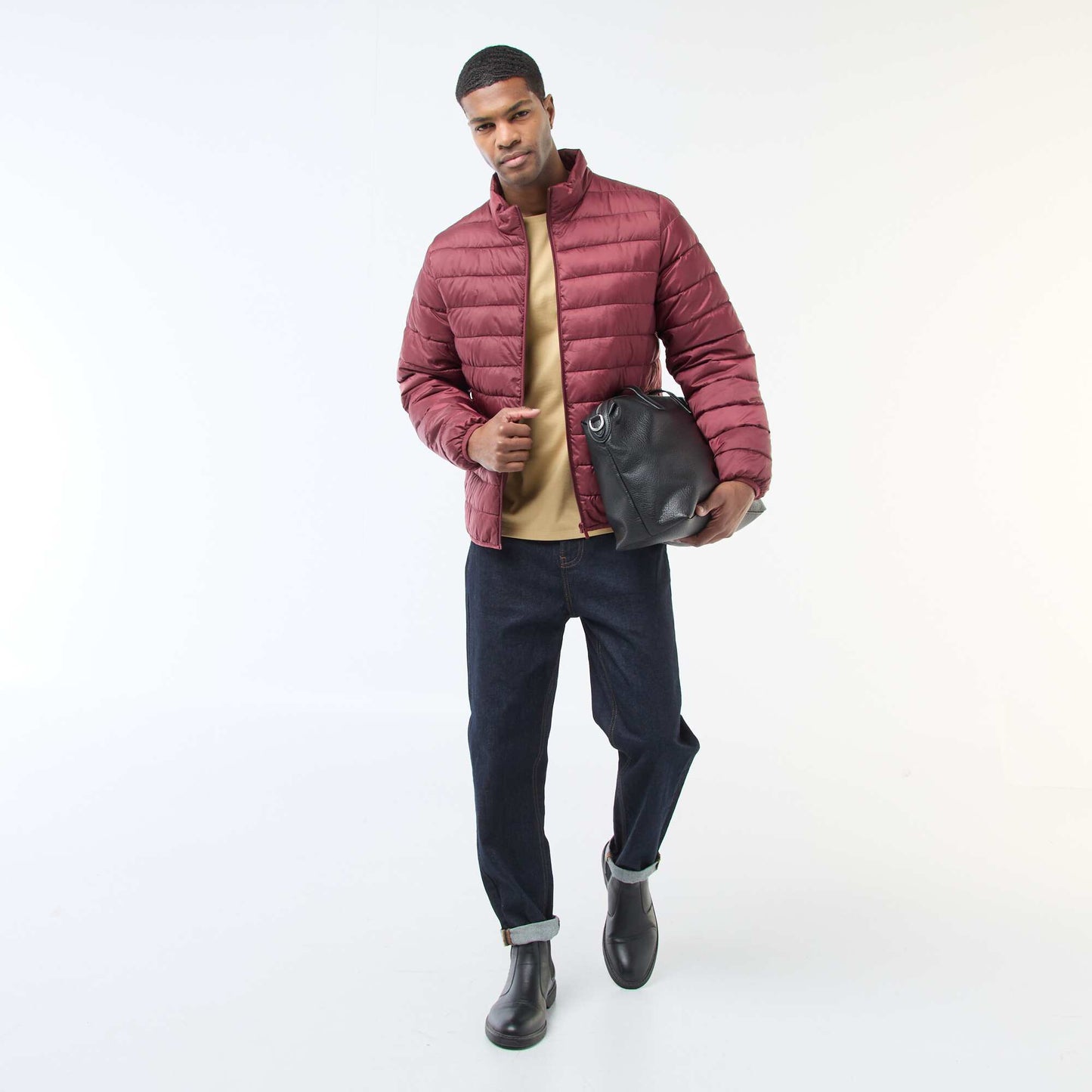 Anorak ligero acolchado liso ROJO