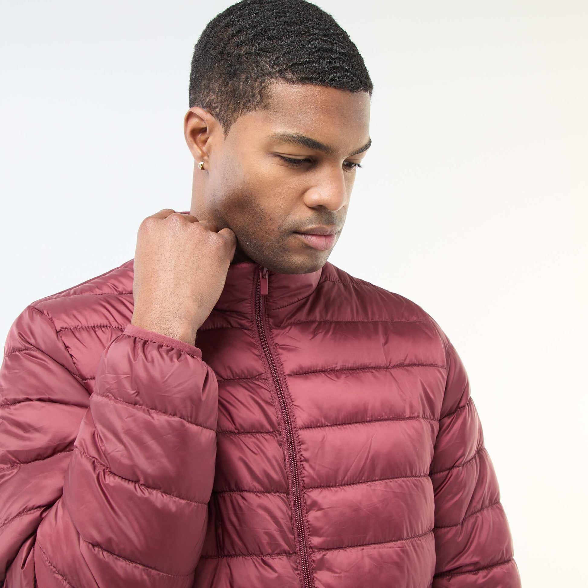 Anorak ligero acolchado liso ROJO