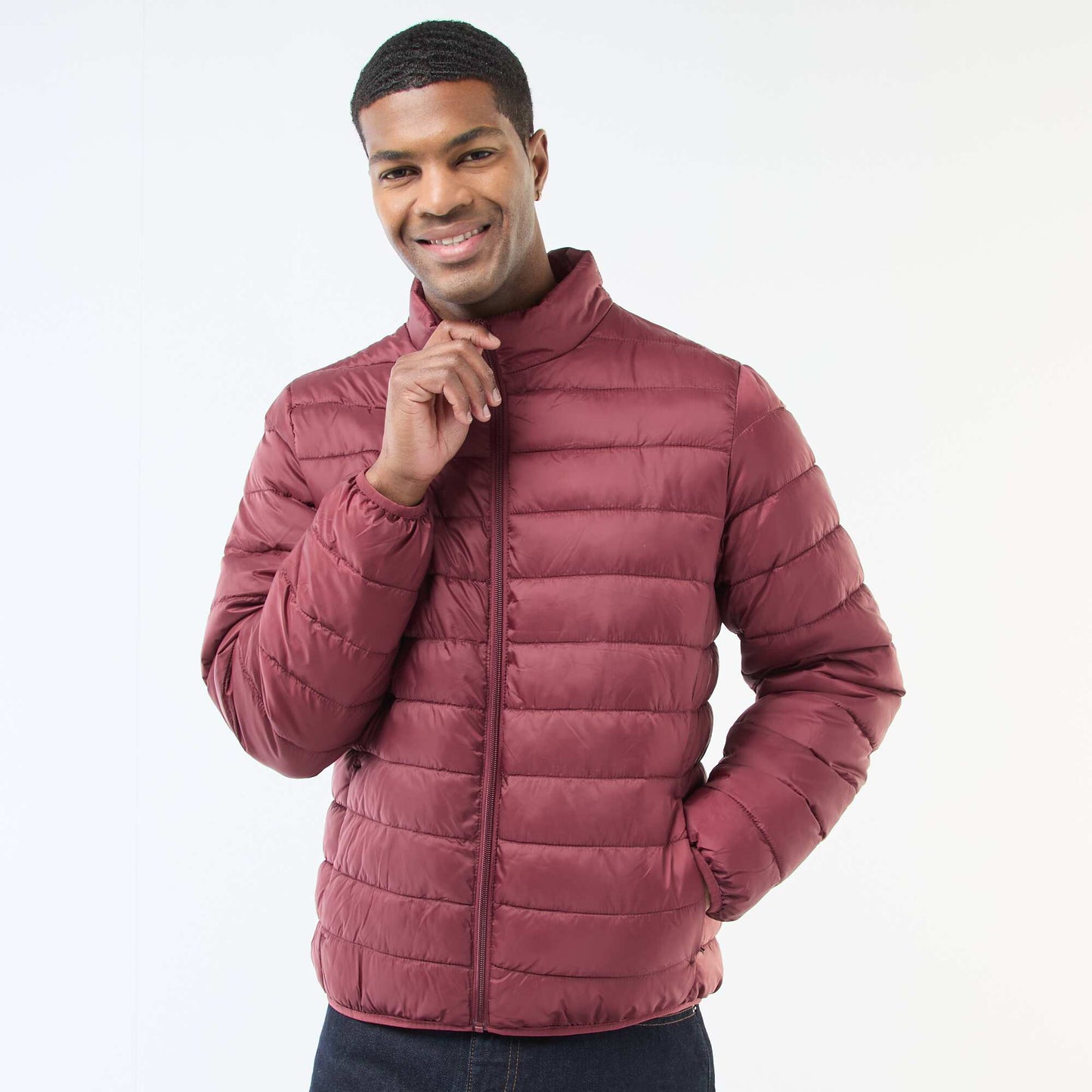 Anorak ligero acolchado liso ROJO