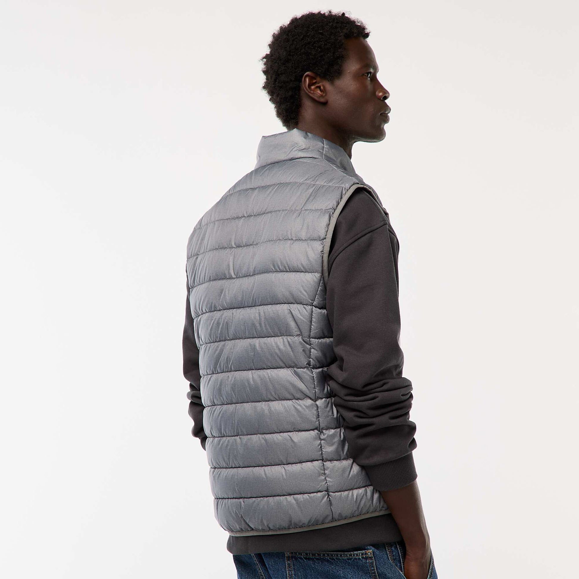 Anorak impermeable sin mangas liso GRIS