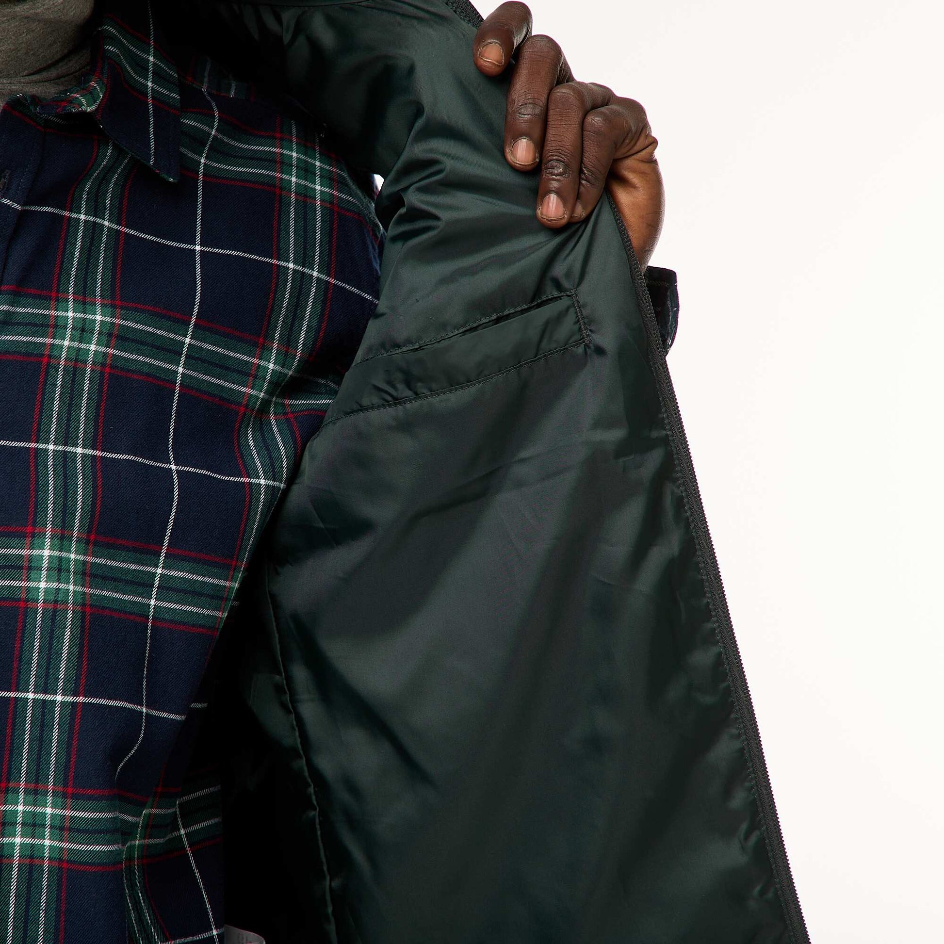 Anorak impermeable sin mangas liso VERDE