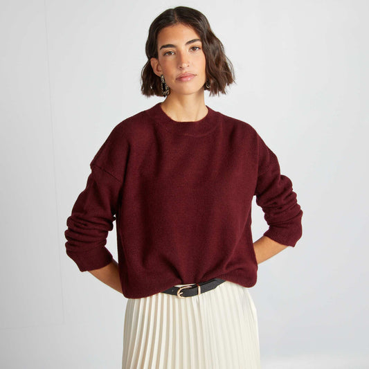 Sweater abrigado liso ROJO
