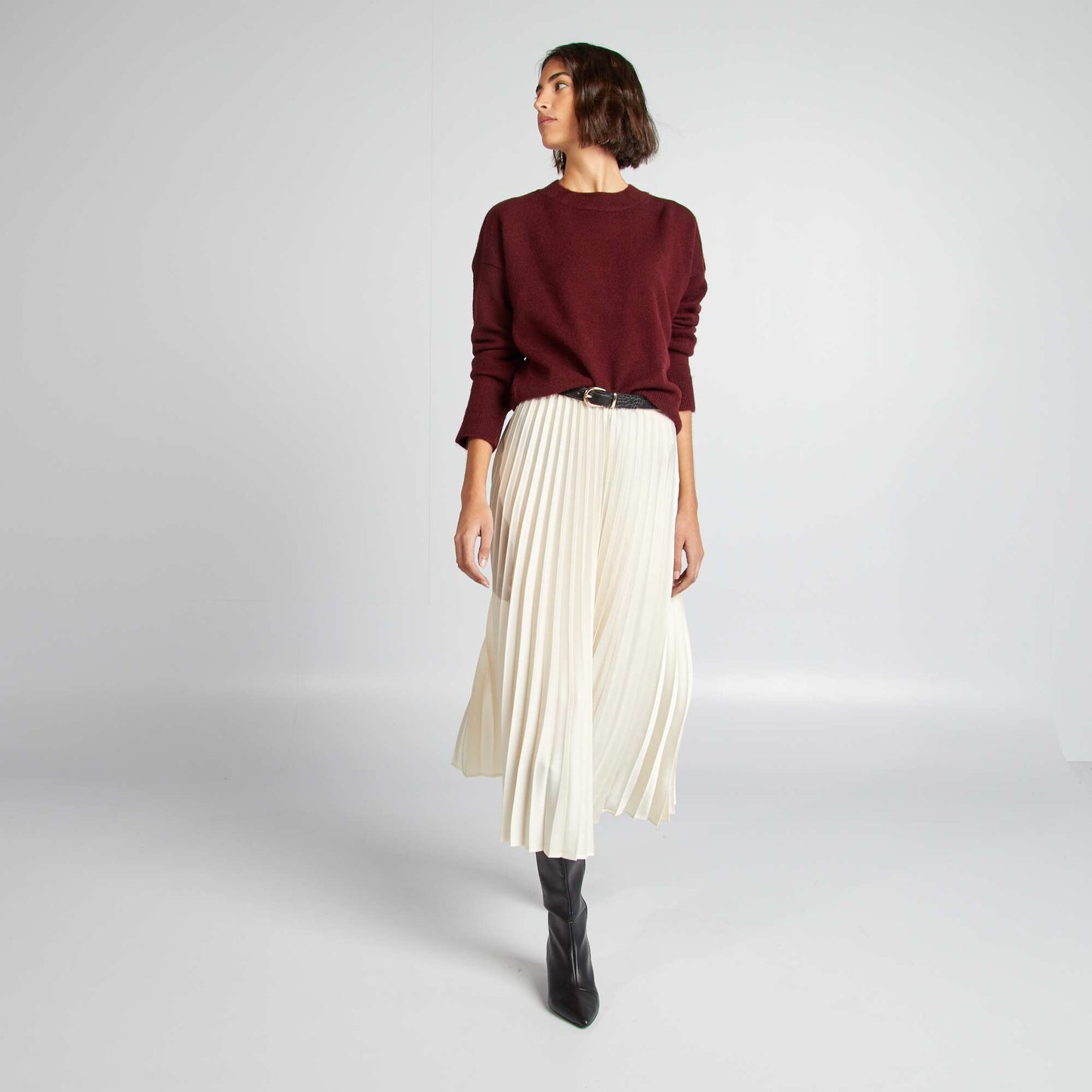 Sweater abrigado liso ROJO