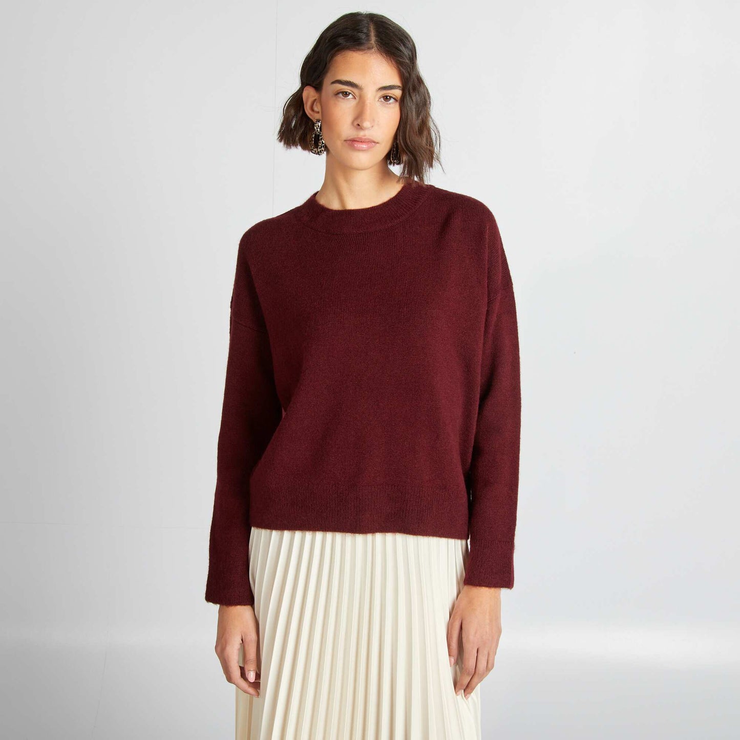 Sweater abrigado liso ROJO