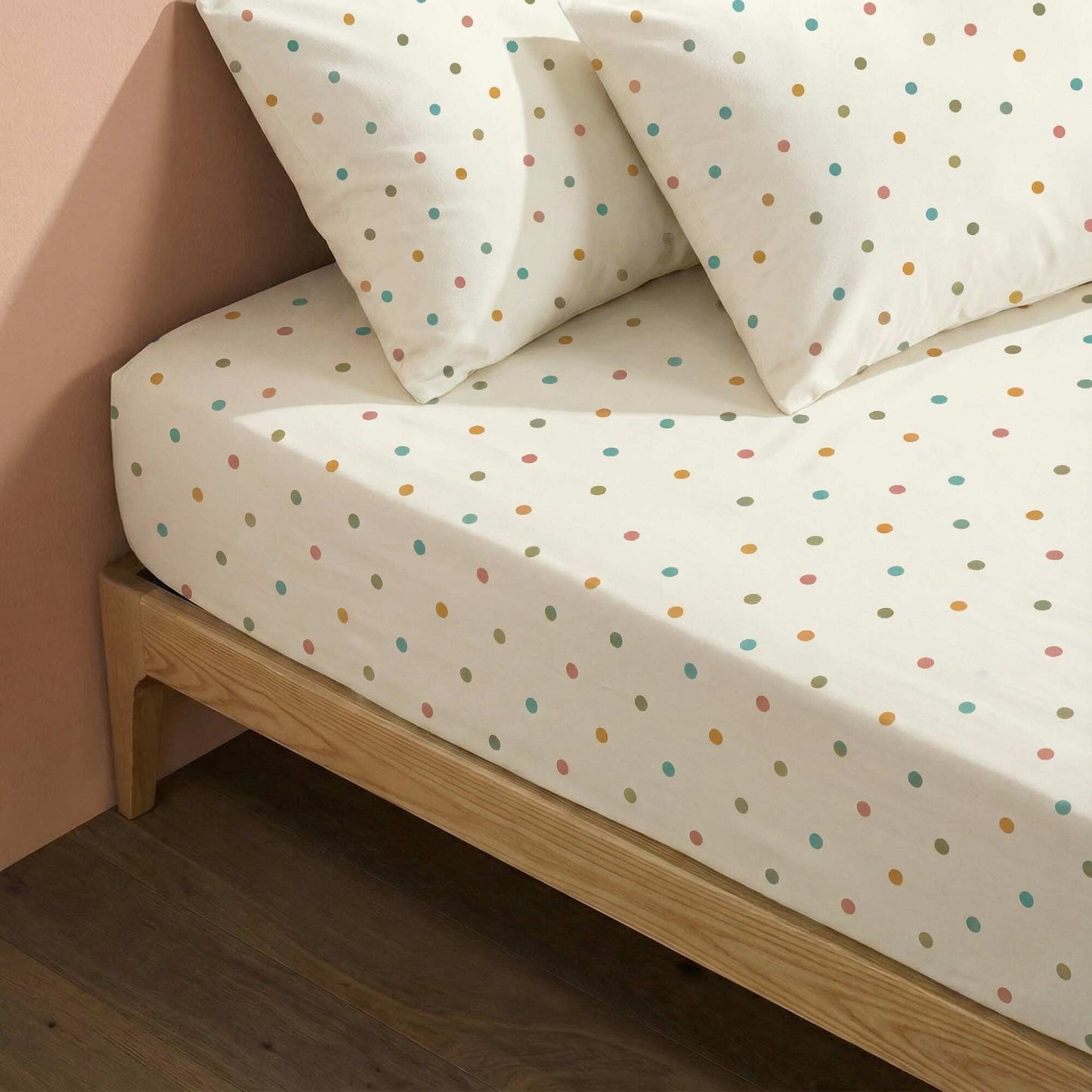 Sábana bajera ajustable individual (90x190) de algodón - Kiabi Home BEIGE