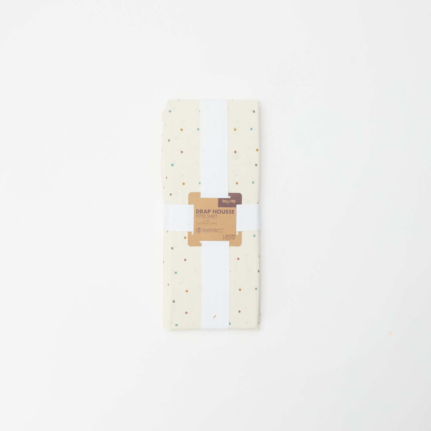 Sábana bajera ajustable individual (90x190) de algodón - Kiabi Home BEIGE