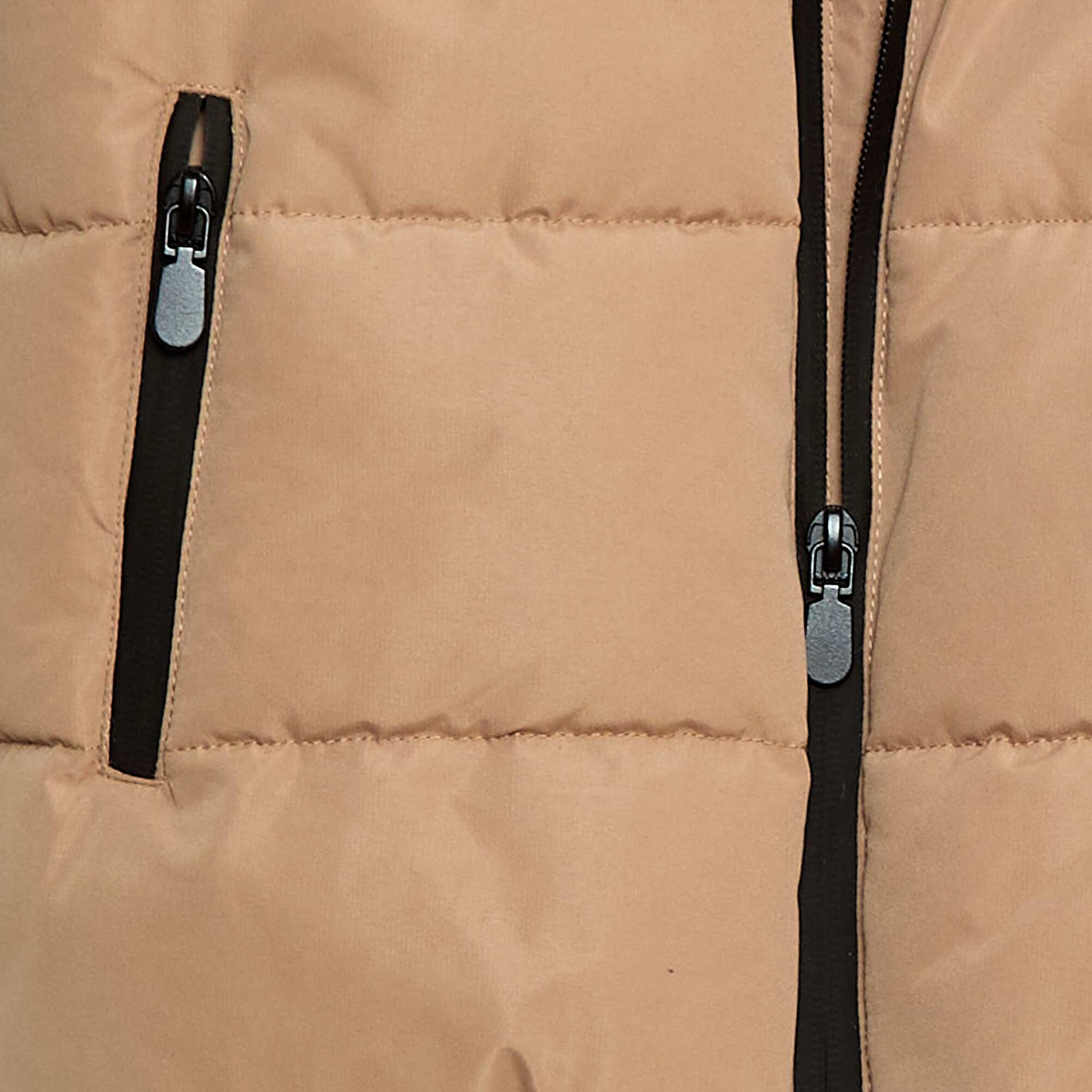 Campera acolchada cálida con capucha BEIGE