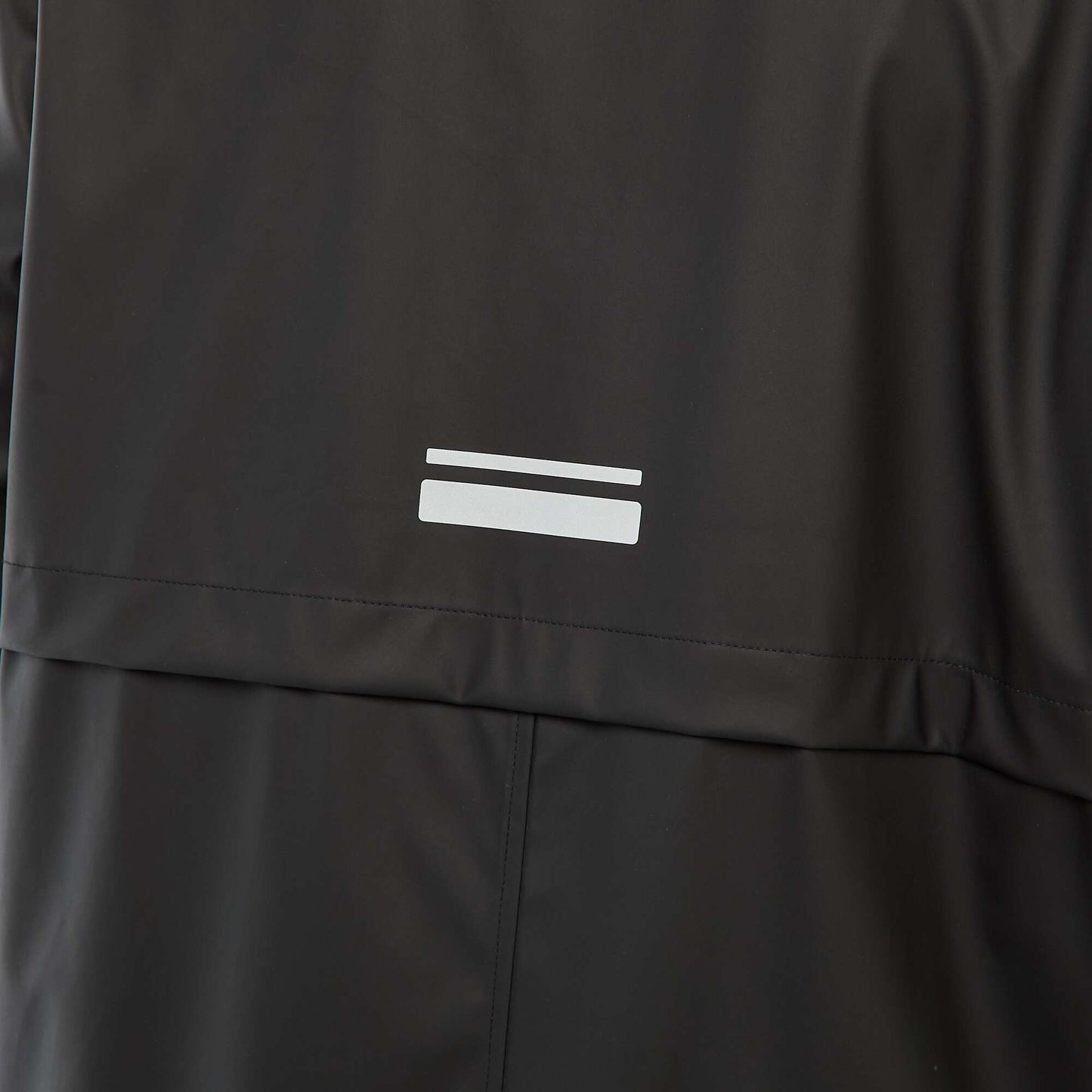 Parka larga con capucha efecto cascada NEGRO