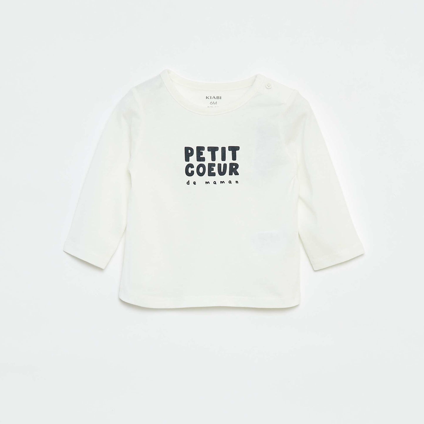 Camiseta estampada de manga larga BLANCO