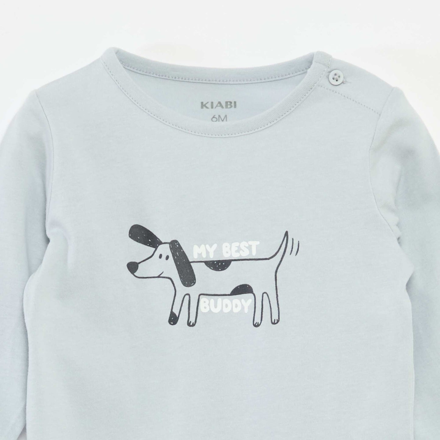 Camiseta de manga larga con adornos AZUL