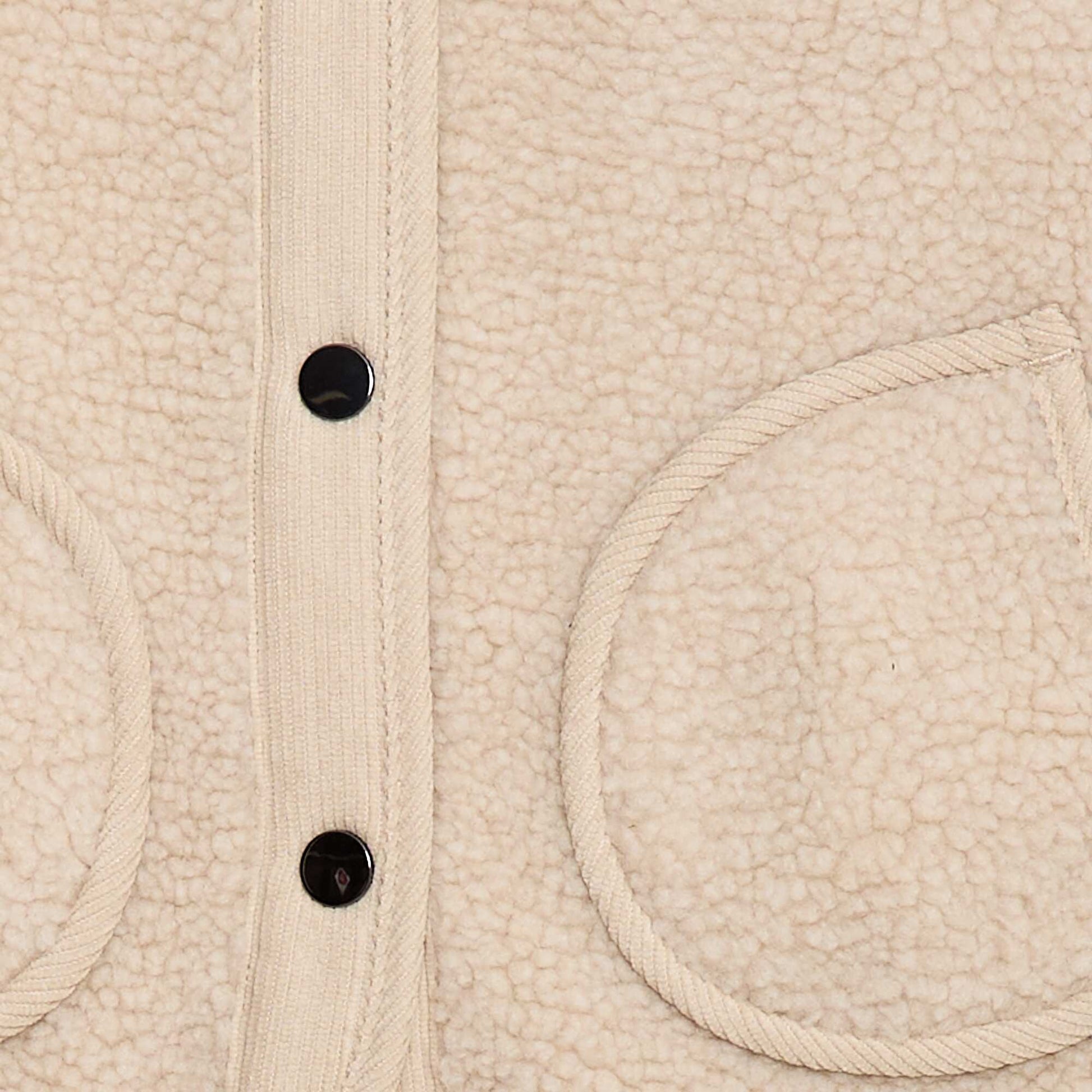 Chaleco efecto borreguito sin mangas BEIGE