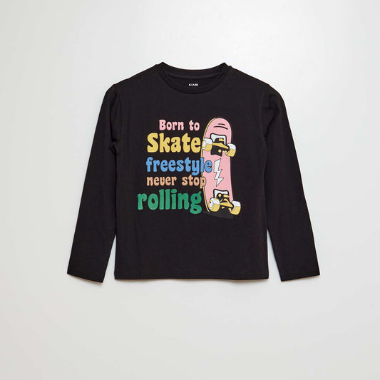 Camiseta de manga larga 'Skate' NEGRO