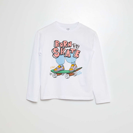 Camiseta de manga larga 'Skate' BLANCO
