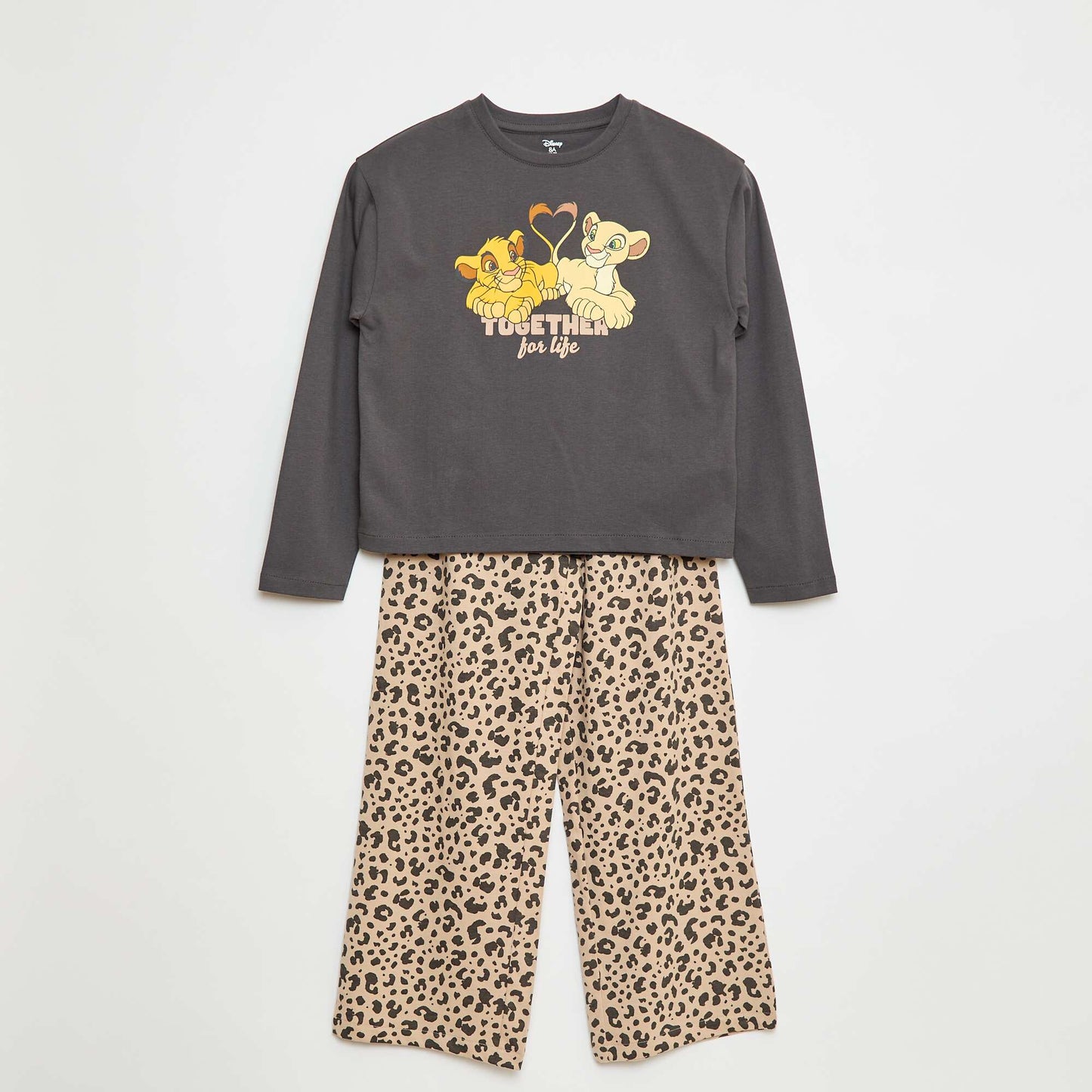 Pijama estampado 'El rey león'  - 2 piezas GRIS