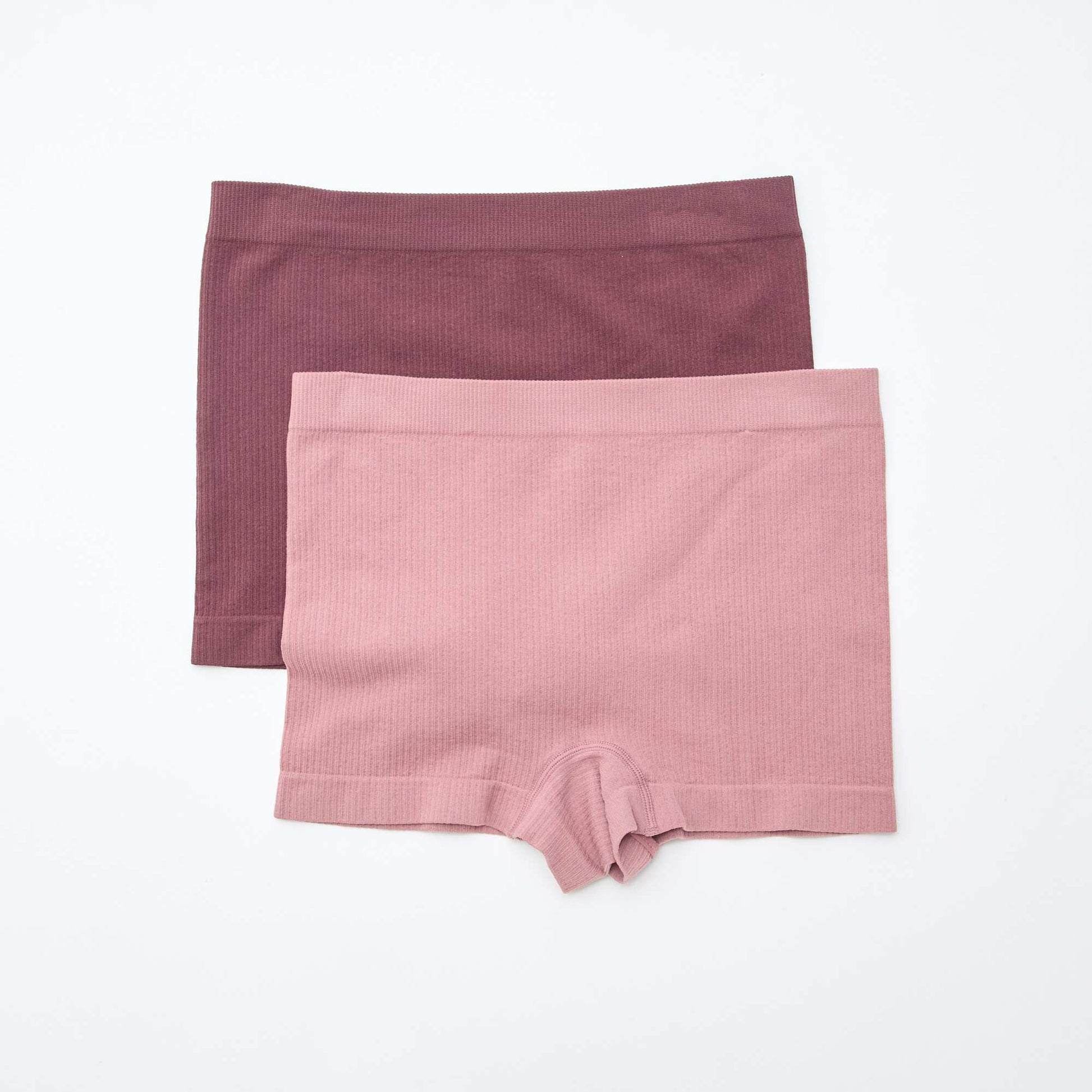 Pack de 2 shorties de punto canalé ROSA