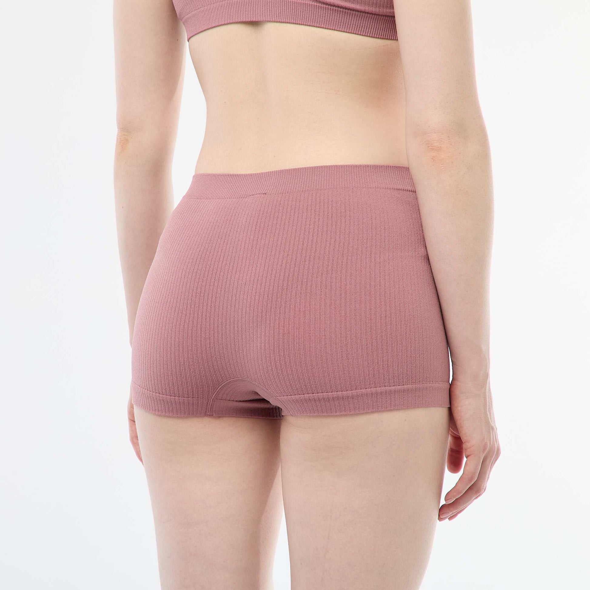 Pack de 2 shorties de punto canalé ROSA