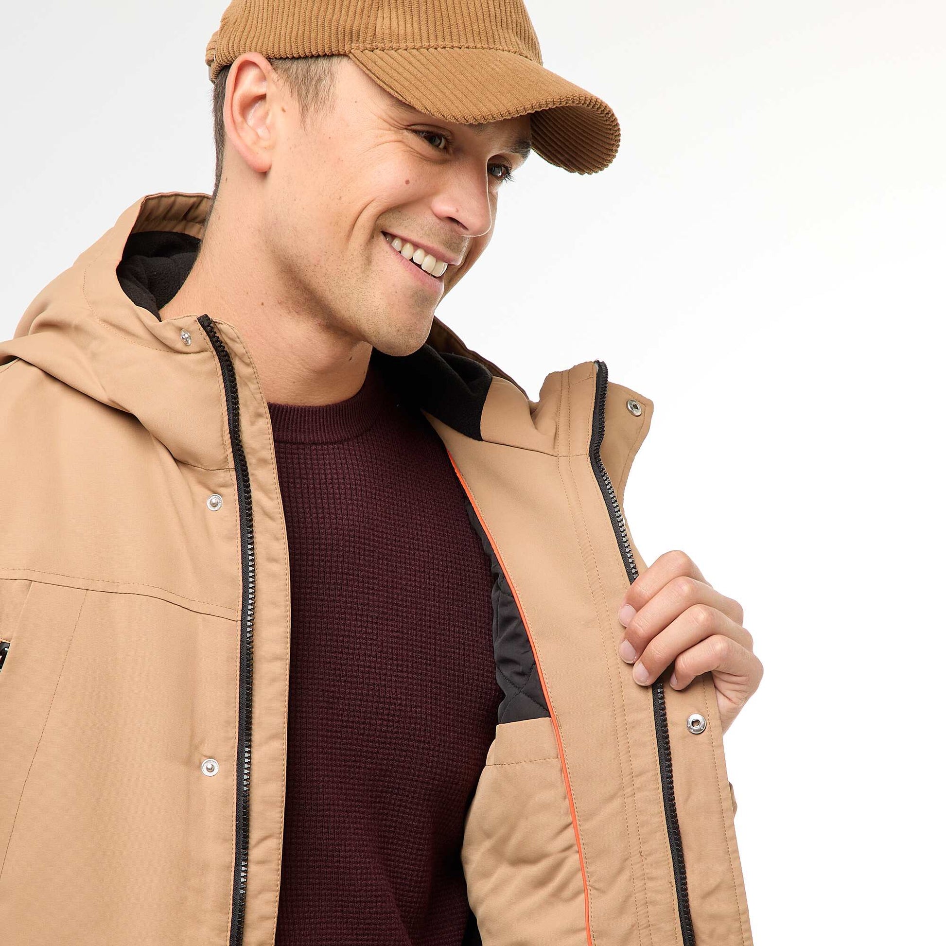 Parka con capucha BEIGE