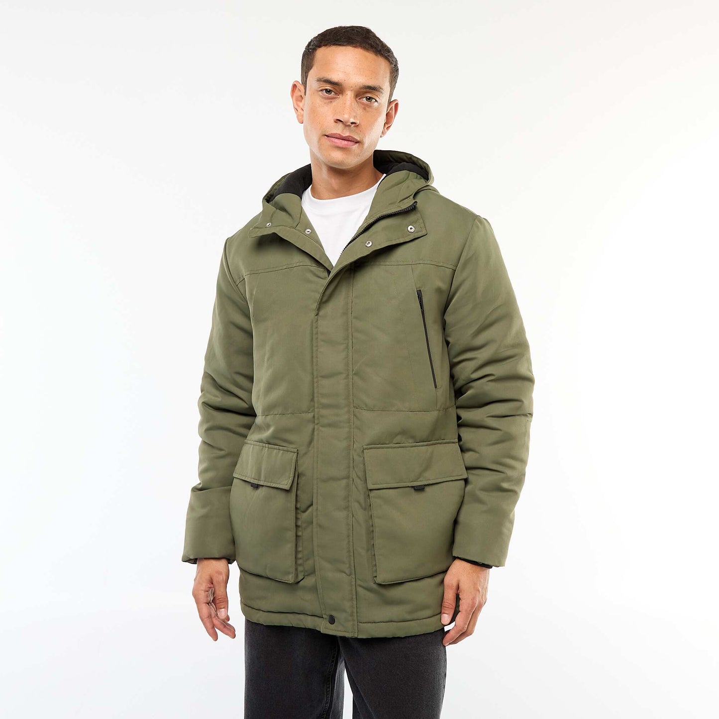 Parka con capucha VERDE