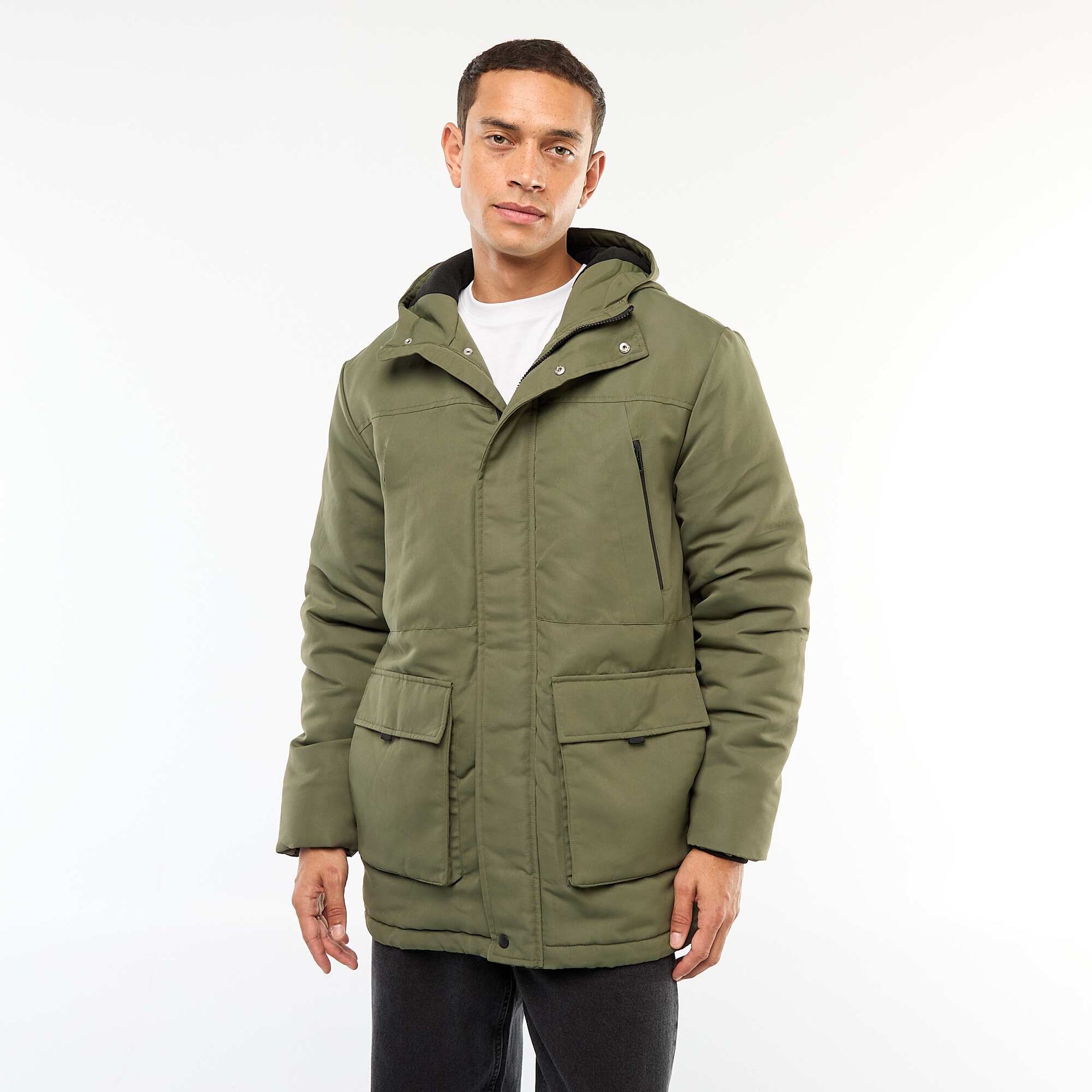 Parka con capucha VERDE