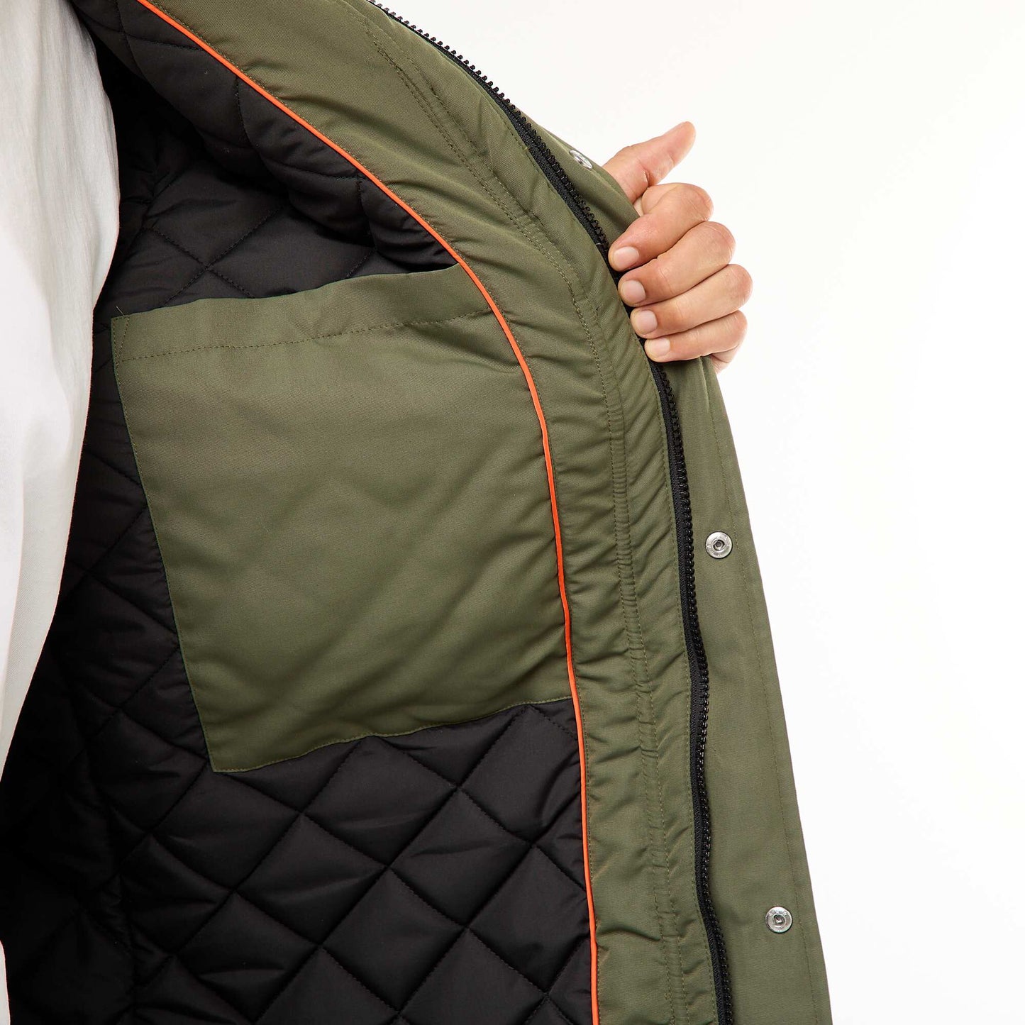 Parka con capucha VERDE