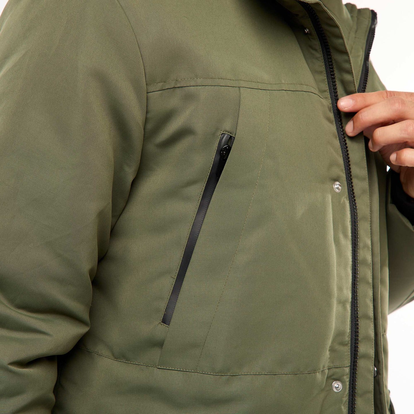 Parka con capucha VERDE