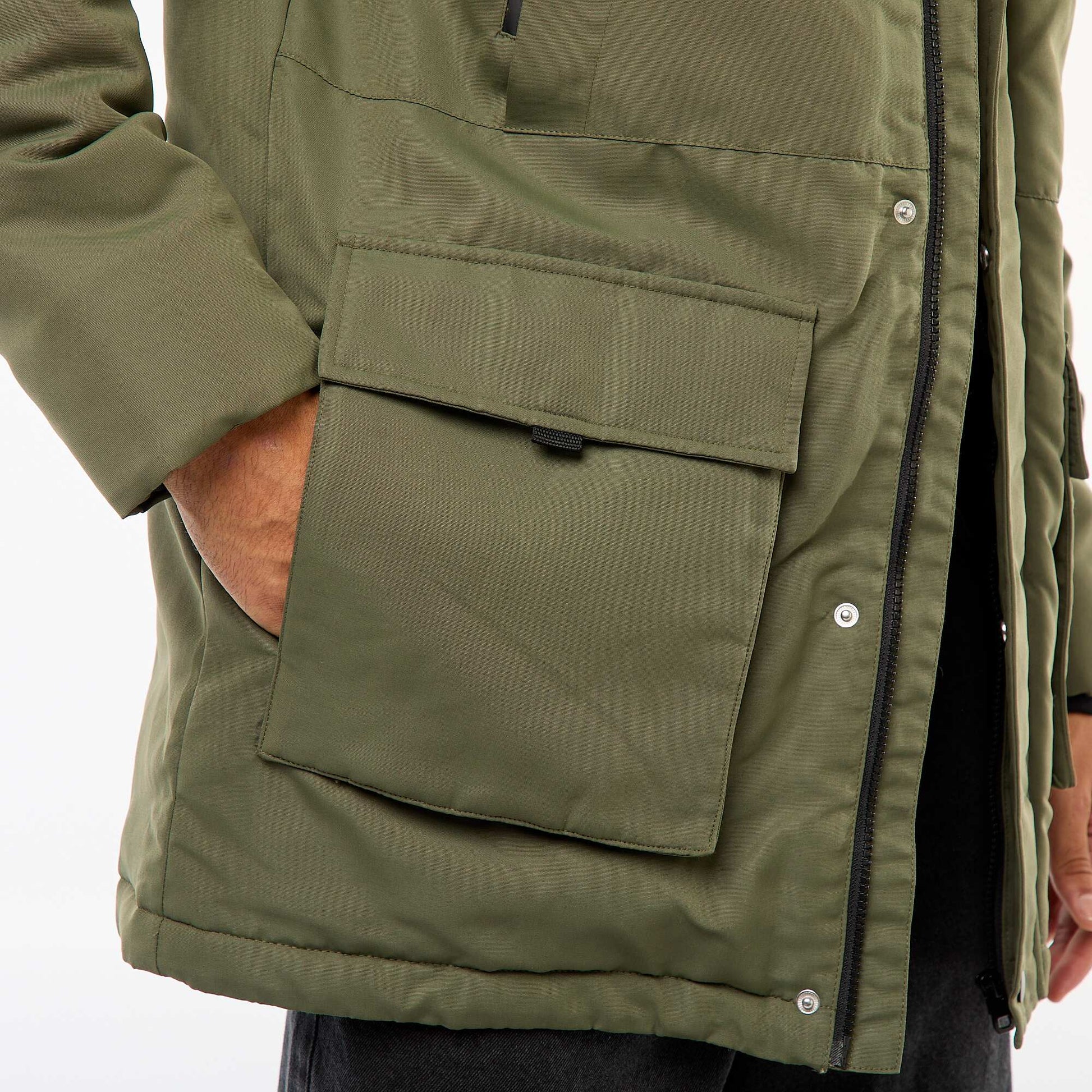 Parka con capucha VERDE