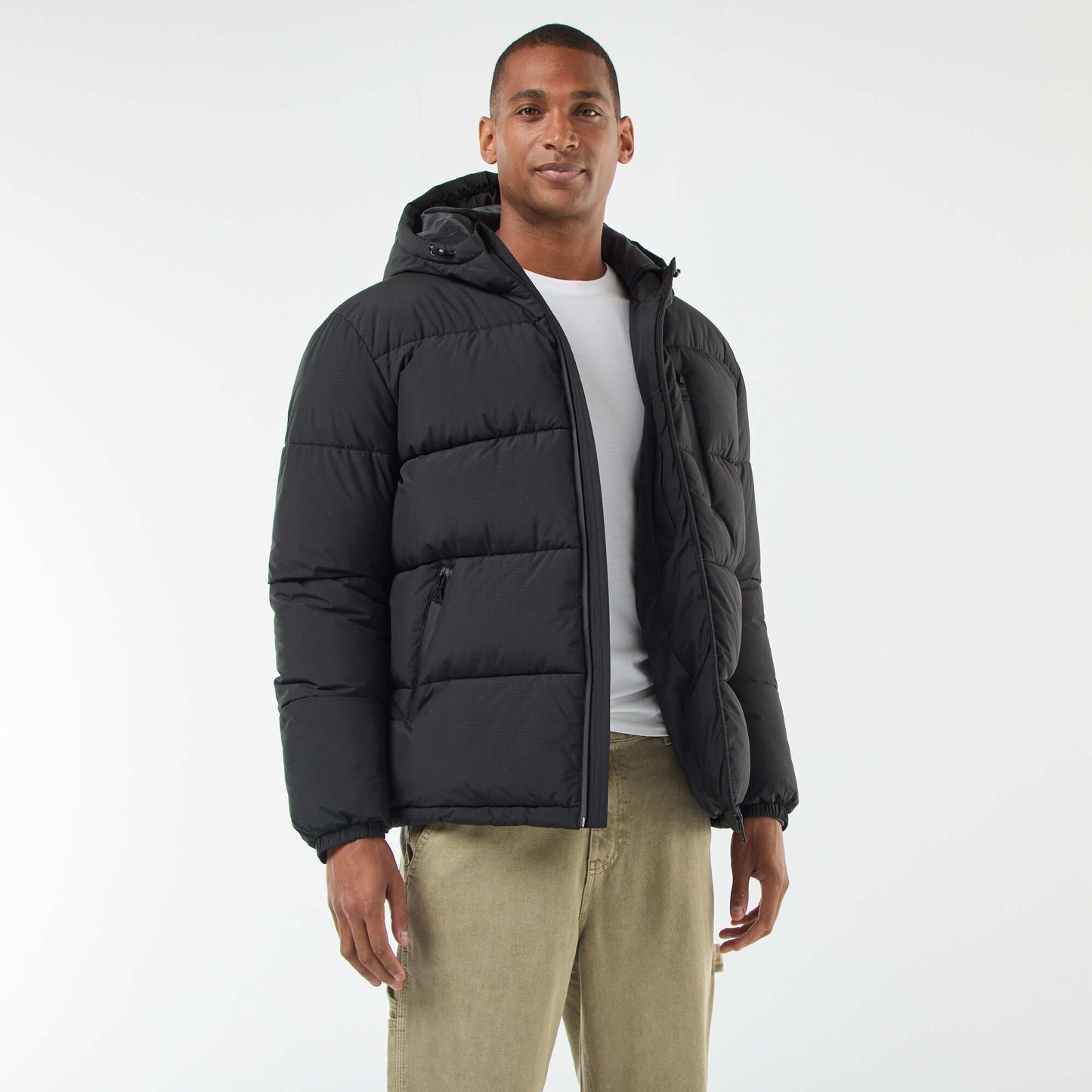 Campera acolchada lisa NEGRO