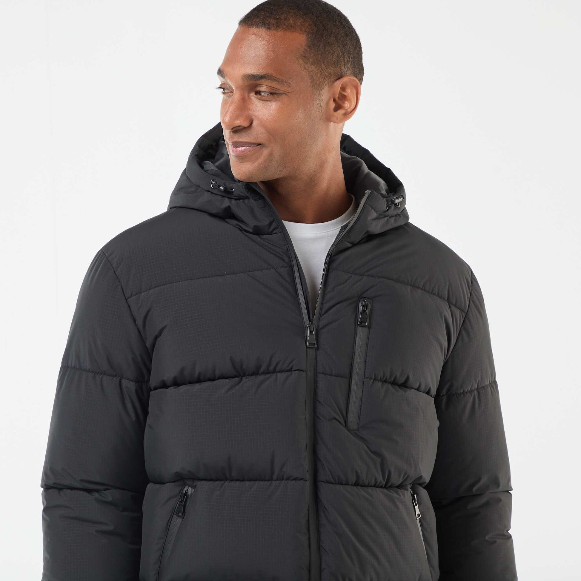 Campera acolchada lisa NEGRO