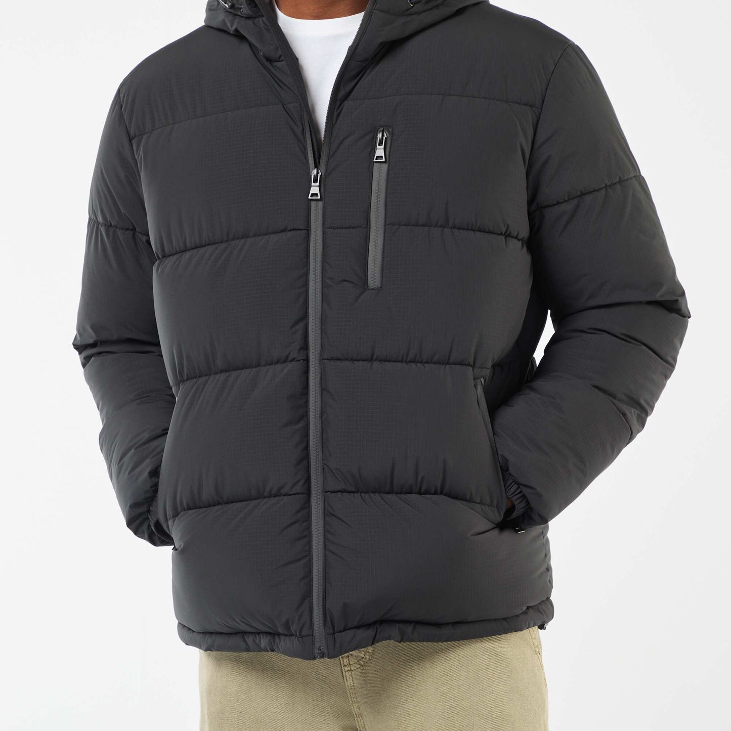 Campera acolchada lisa NEGRO
