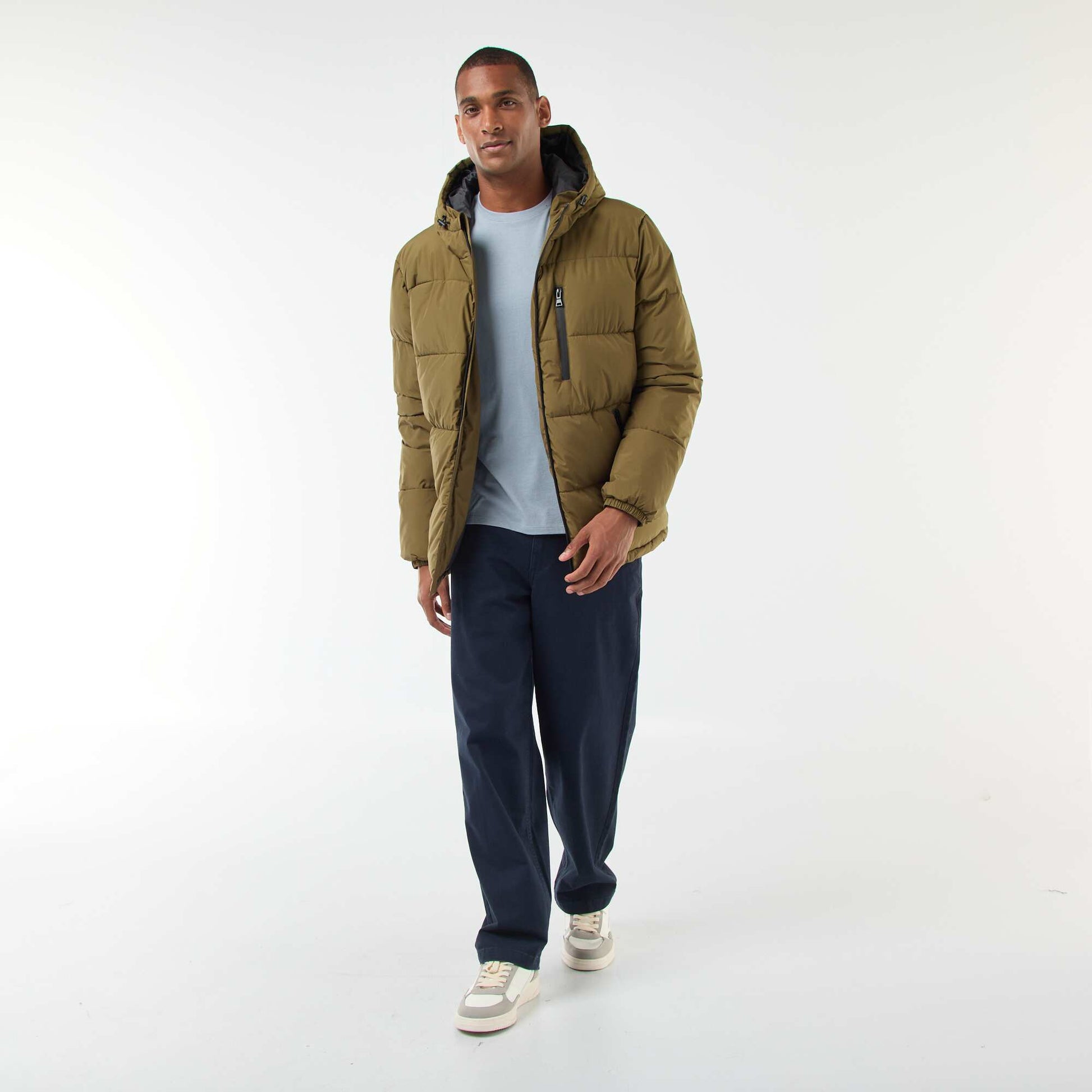 Campera acolchada lisa VERDE