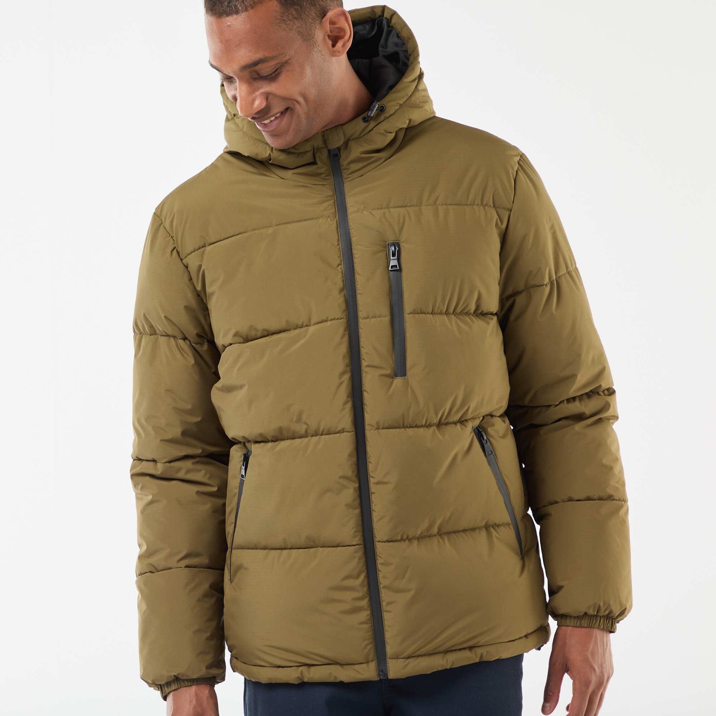 Campera acolchada lisa VERDE