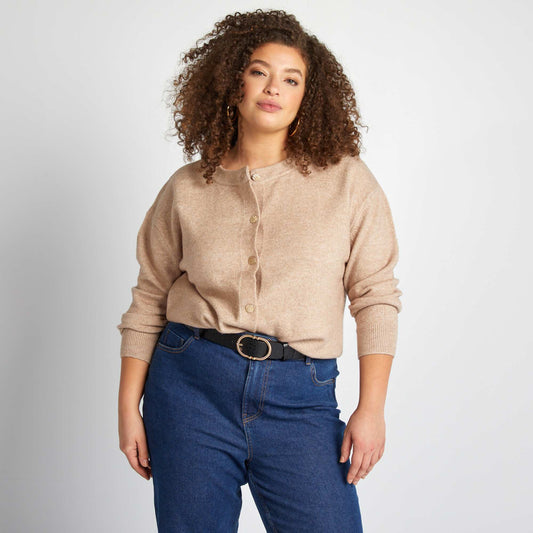 Chaqueta de mezcla de lana MARRON