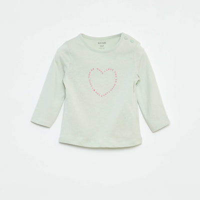Camiseta de manga larga con estampado AZUL