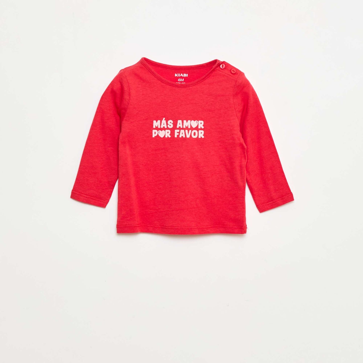 Camiseta de manga larga con estampado ROJO