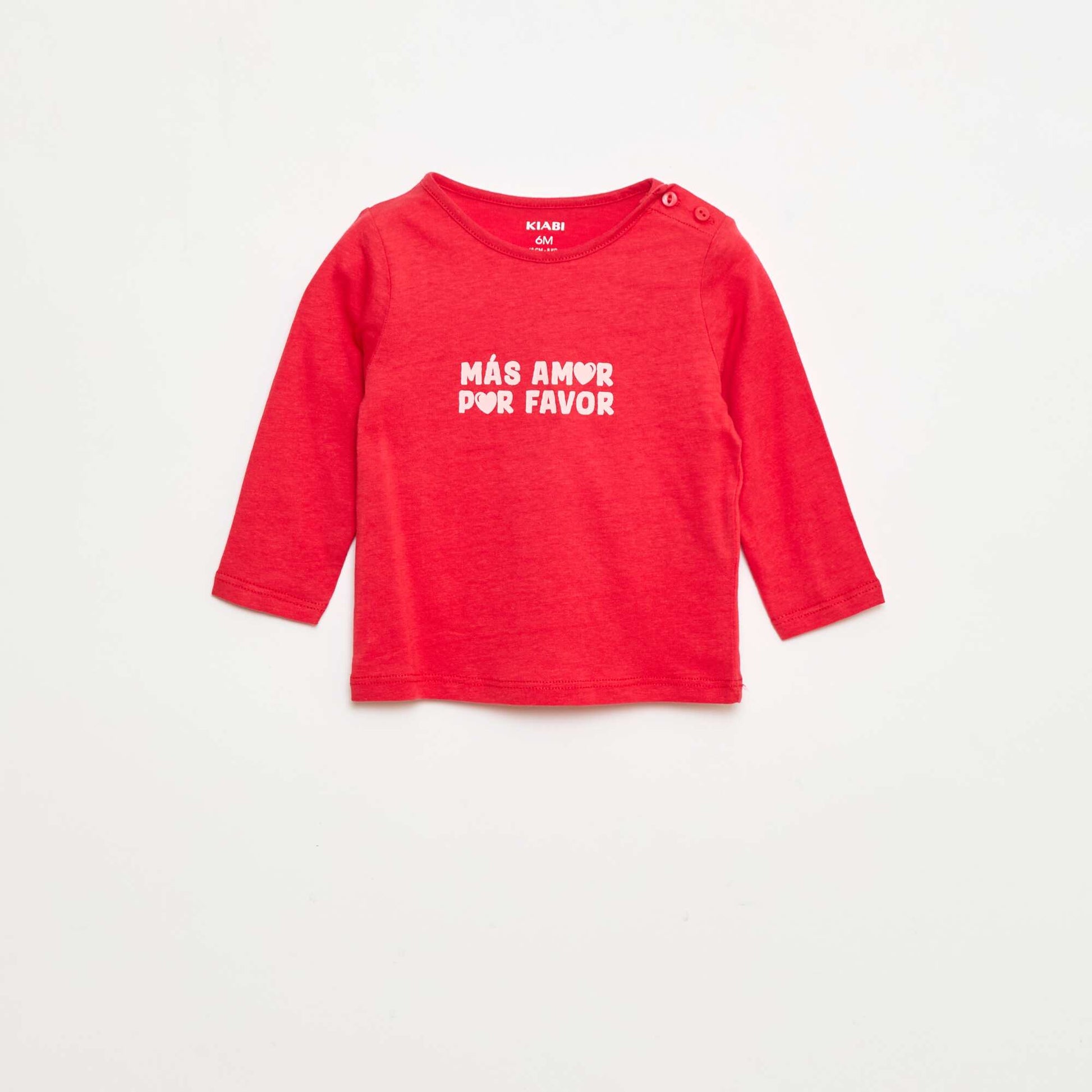 Camiseta de manga larga con estampado ROJO
