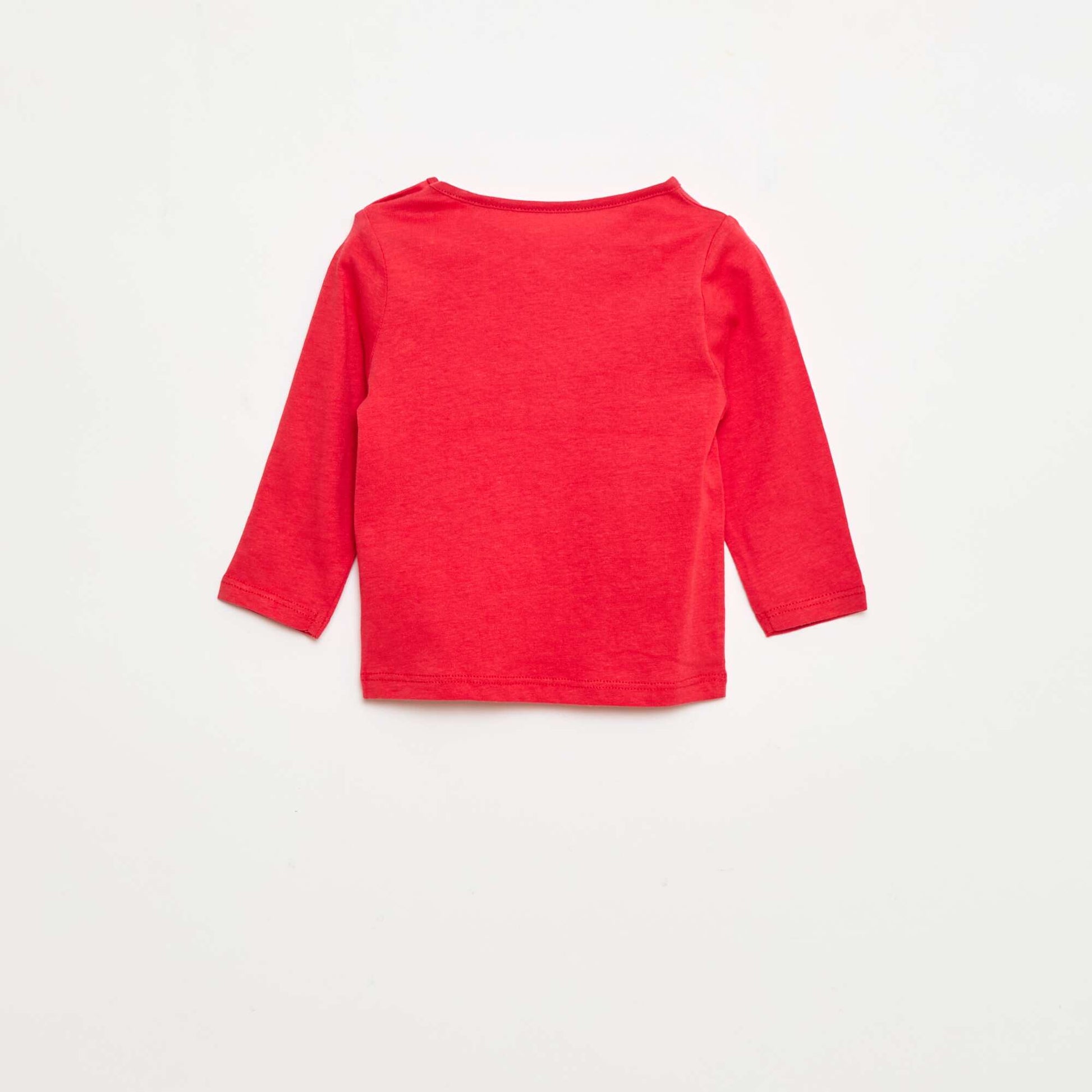 Camiseta de manga larga con estampado ROJO
