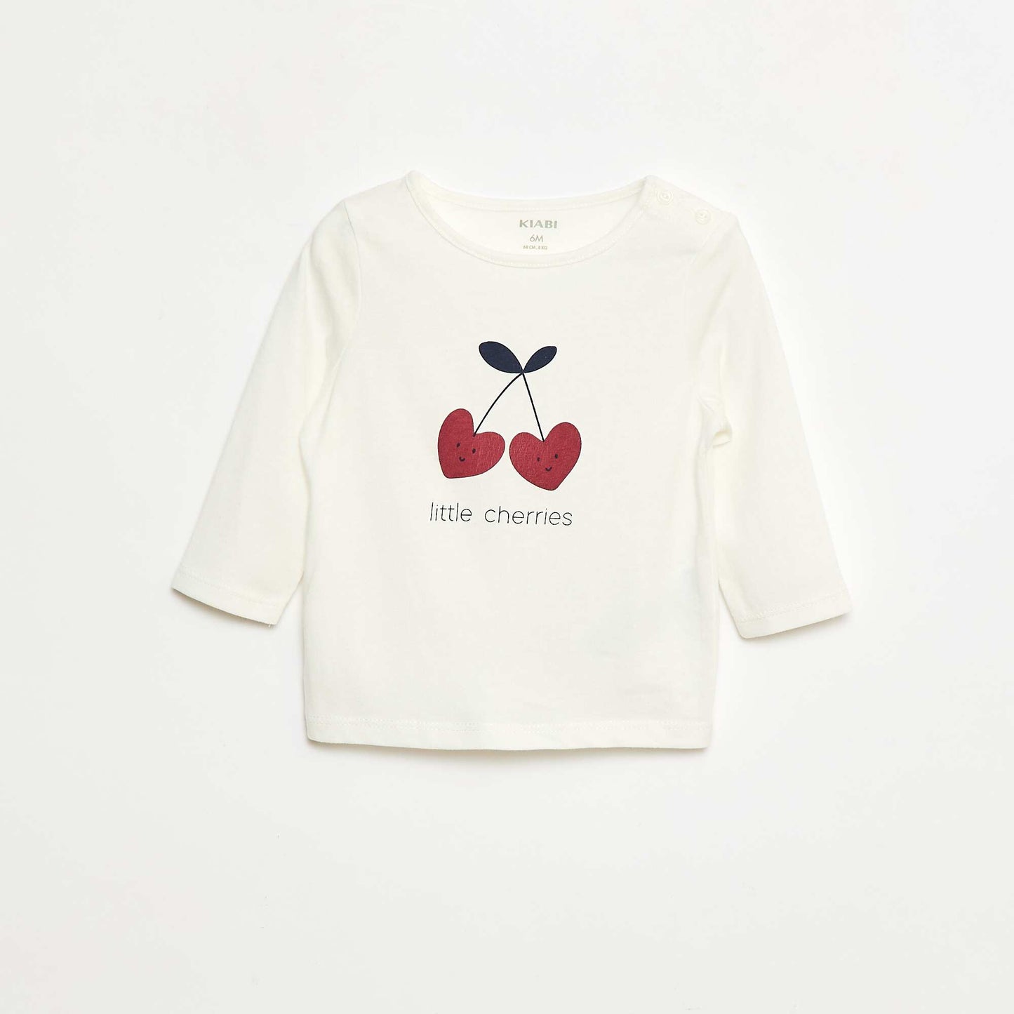 Camiseta de manga larga estampada BLANCO
