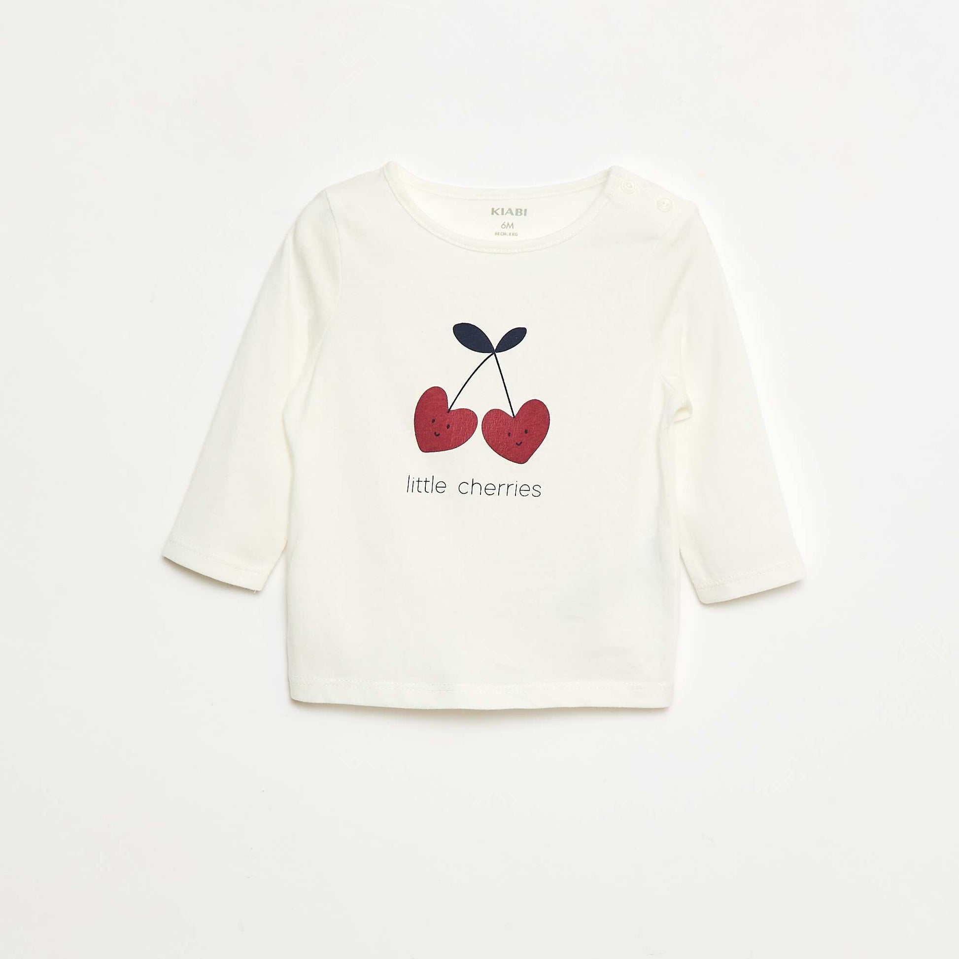 Camiseta de manga larga estampada BLANCO