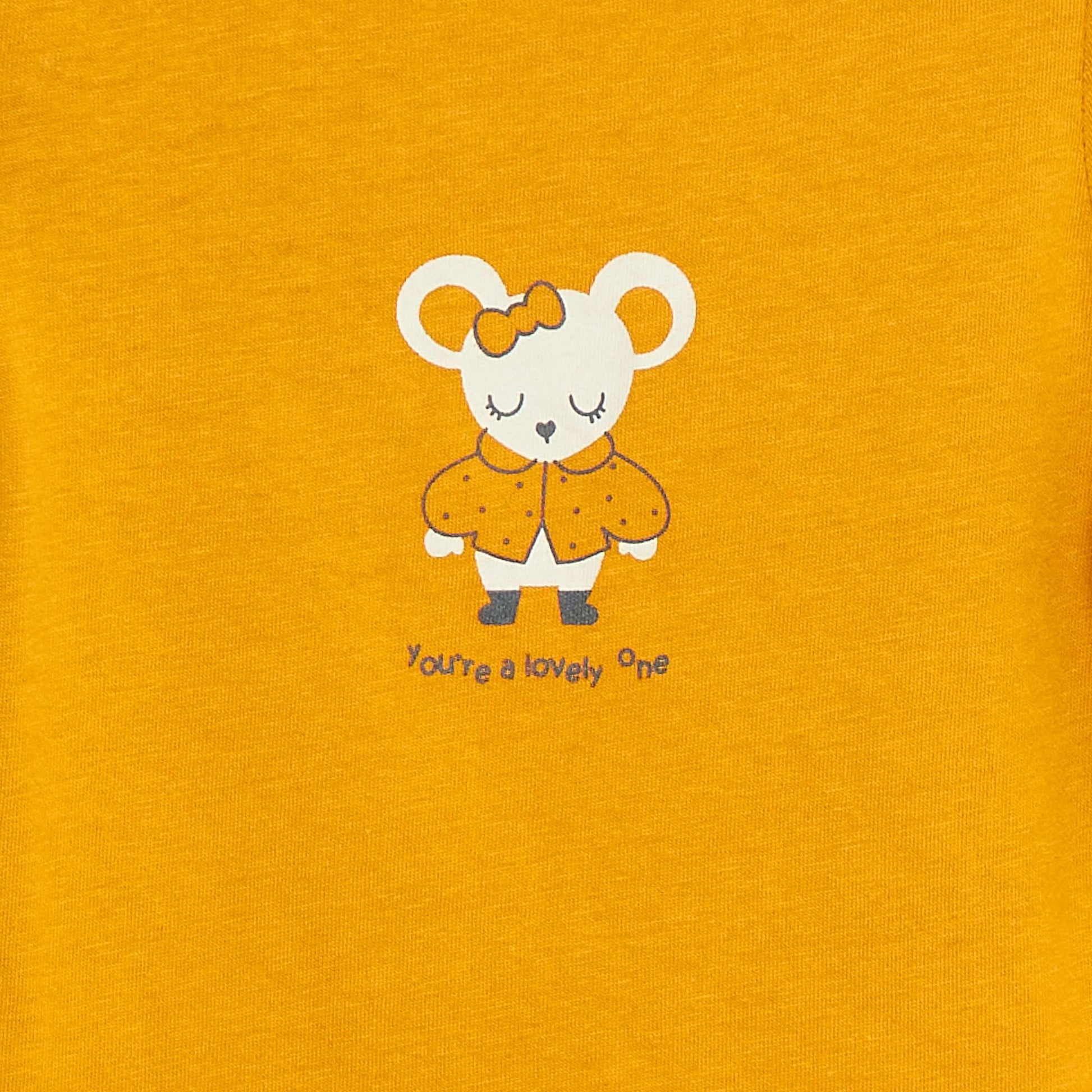 Camiseta de manga larga estampada AMARILLO
