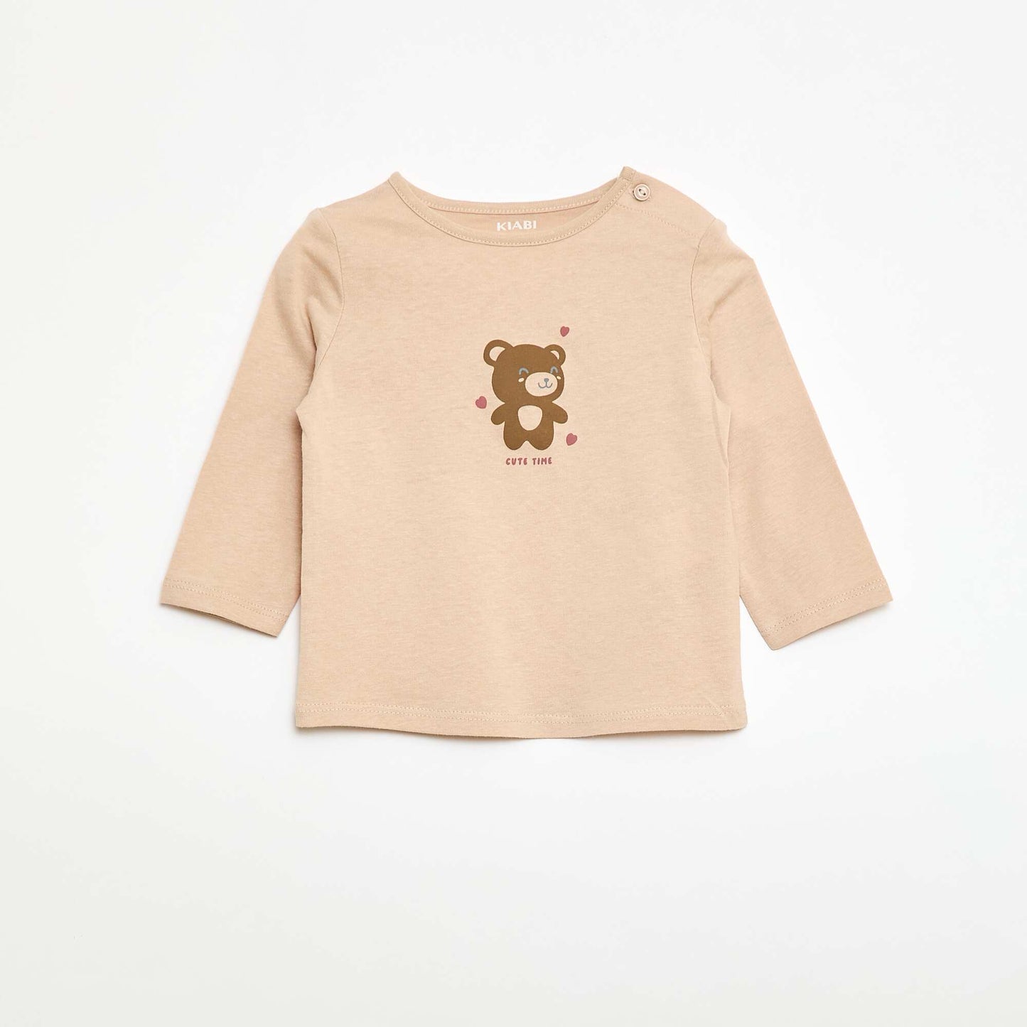 Camiseta de manga larga estampada BEIGE