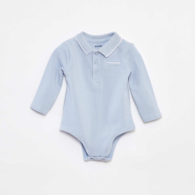 Body tipo remera de manga larga AZUL