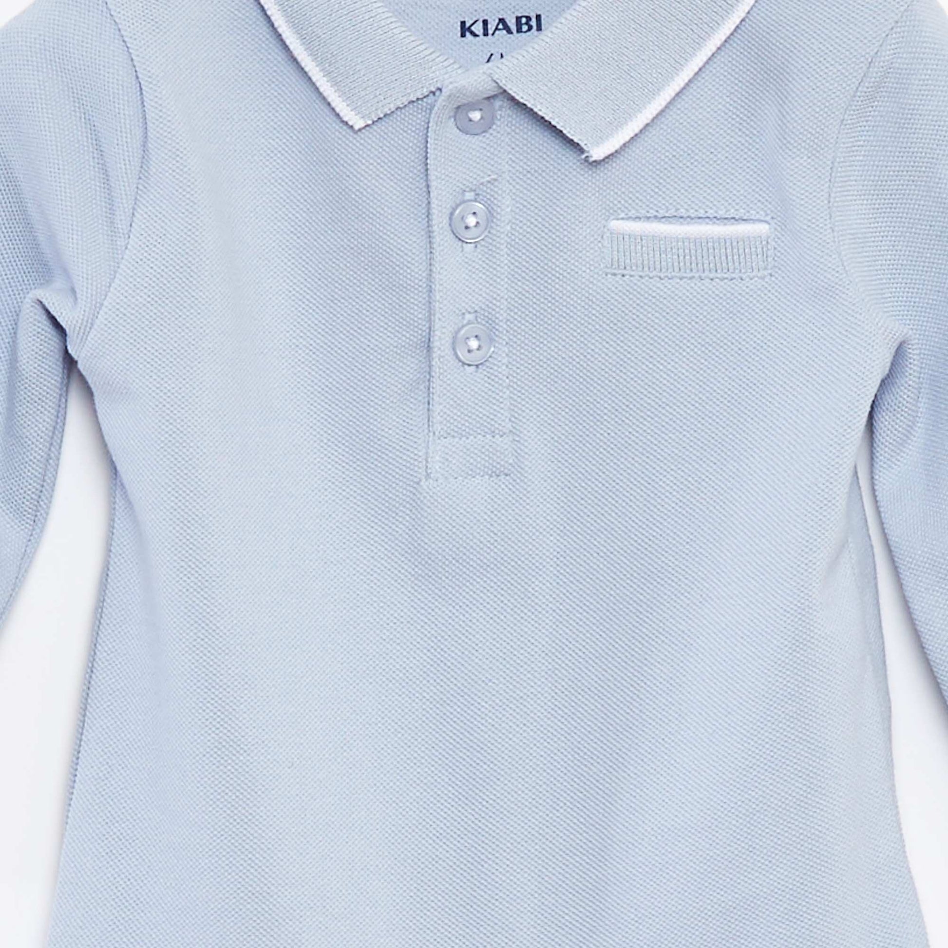 Body tipo remera de manga larga AZUL