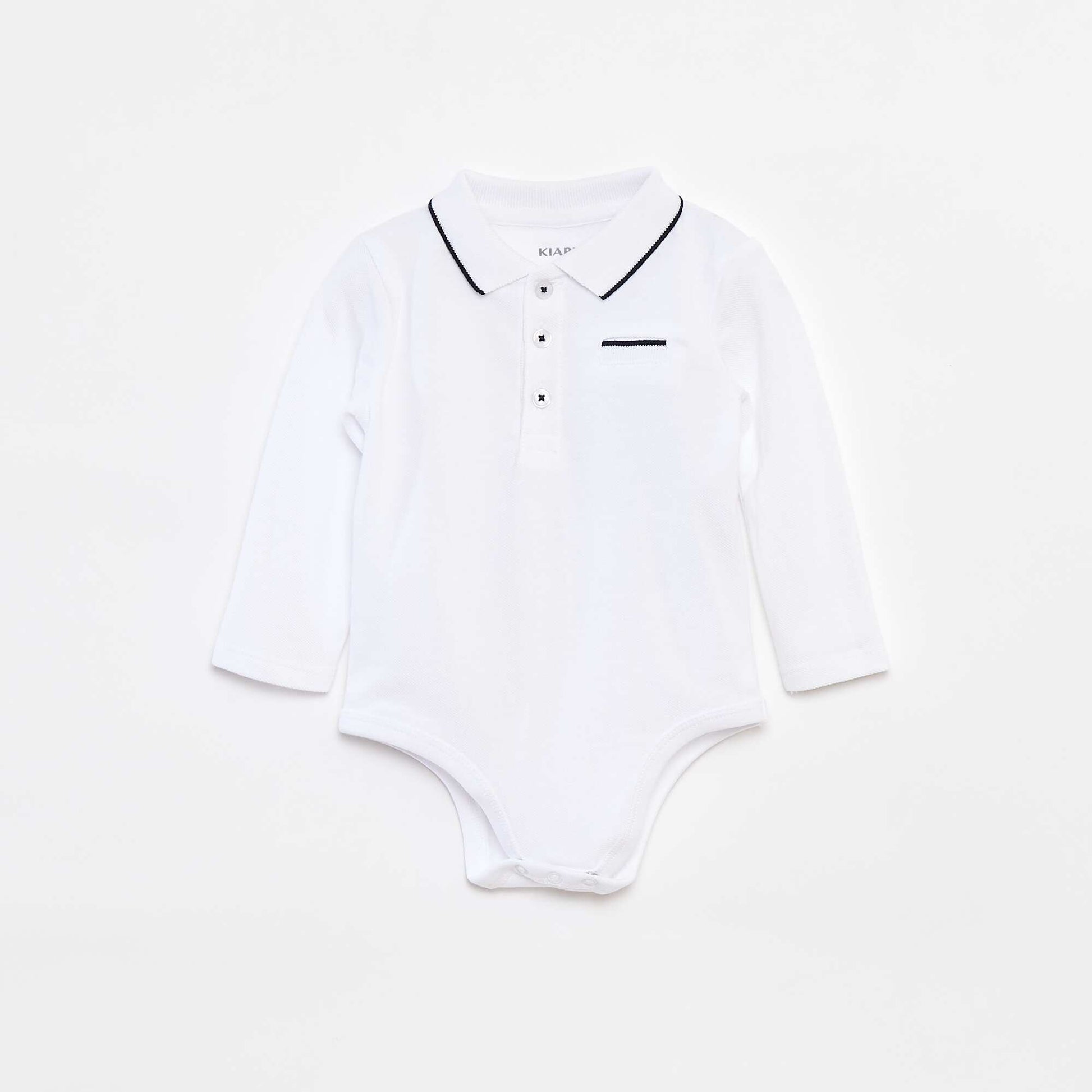 Body tipo remera de manga larga BLANCO