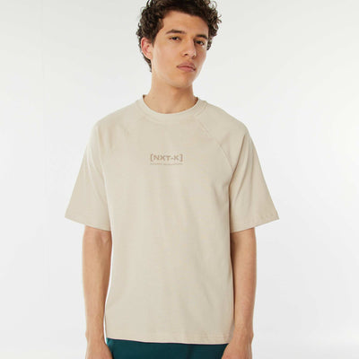 Camiseta de manga corta raglán estampada BEIGE