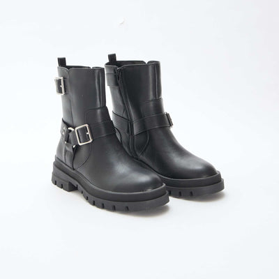 Botines cortos unicolor NEGRO