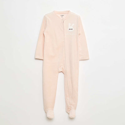 Pelele de terciopelo con cierre de cremallera PURPURA